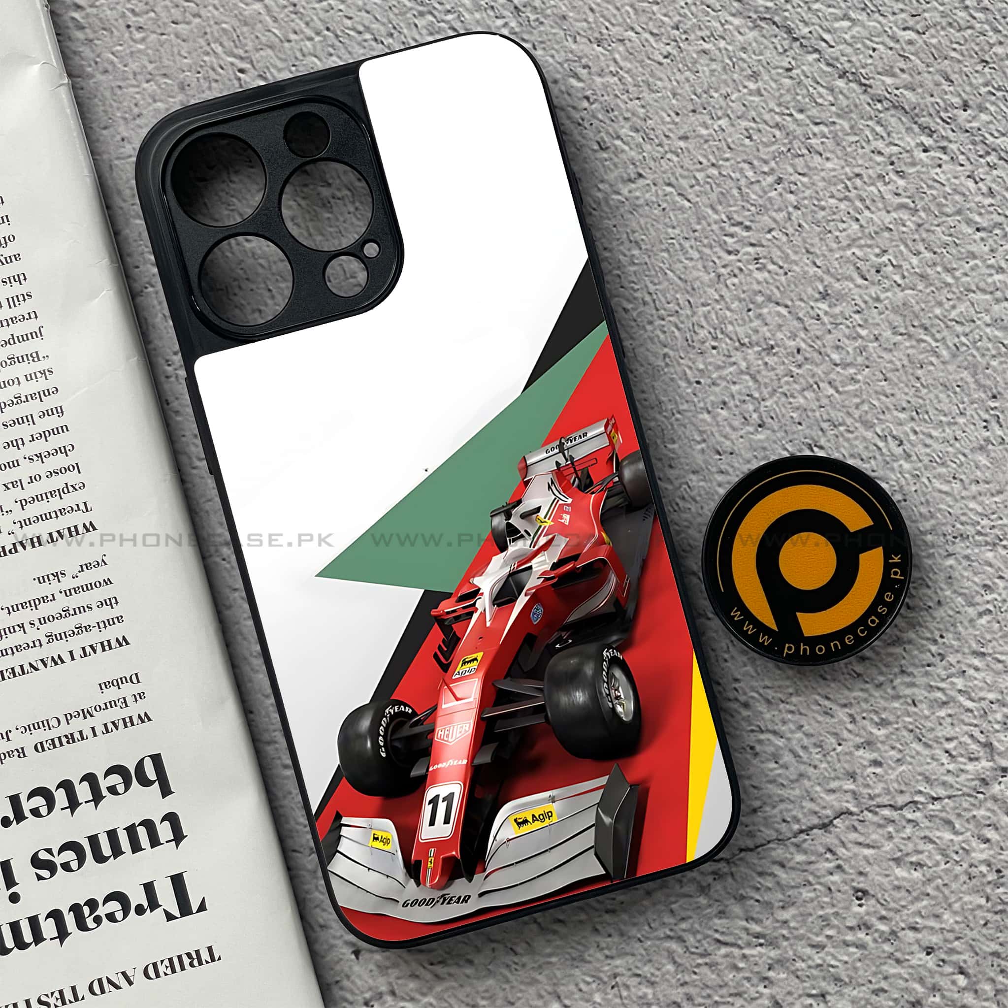 iPhone 15 Pro - Formula 1 Design Series - Premium Metal Printed soft Bumper shock Proof Case