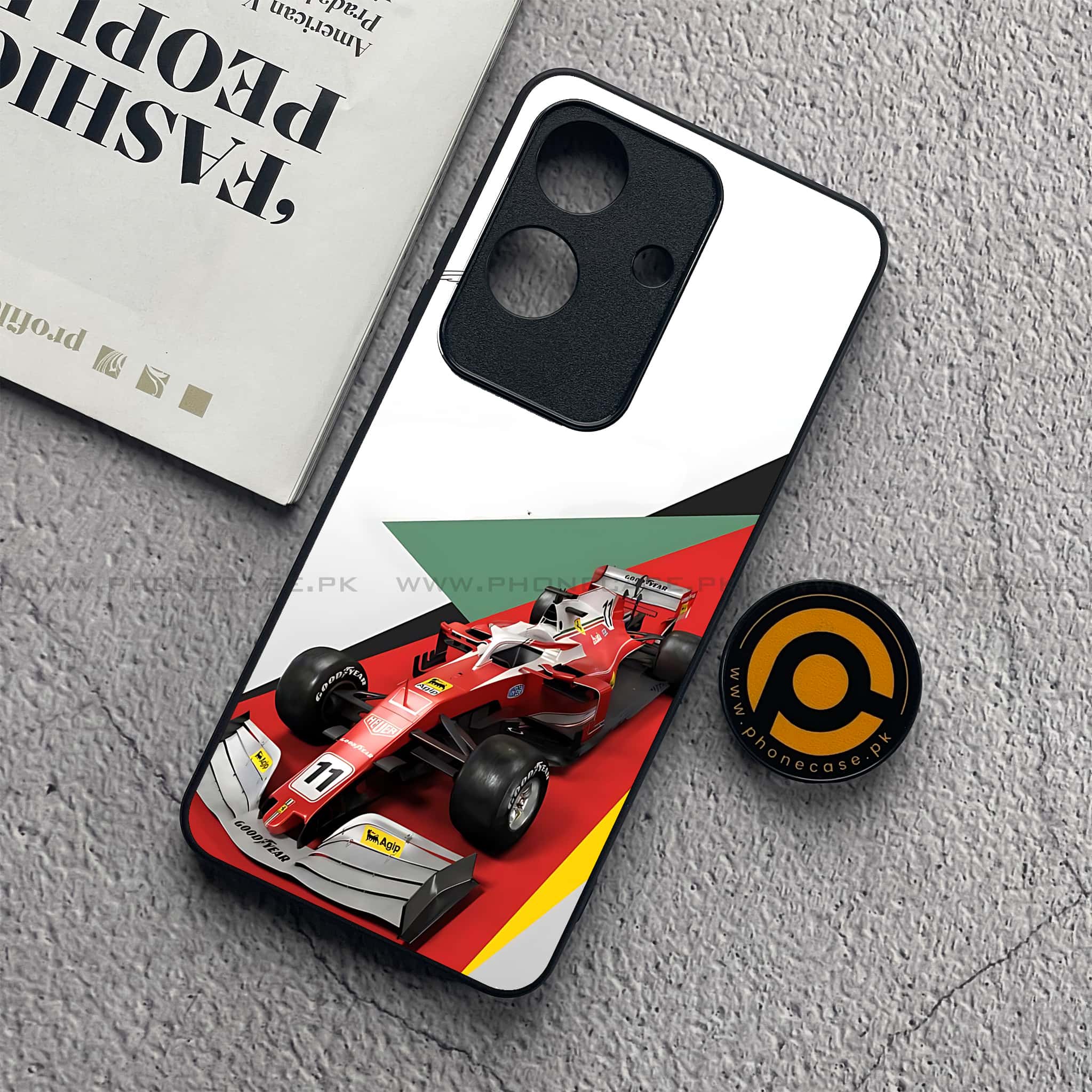 Realme Note 60x - Formula 1 Design Series - Premium Metal  Printed soft Bumper shock Proof Case