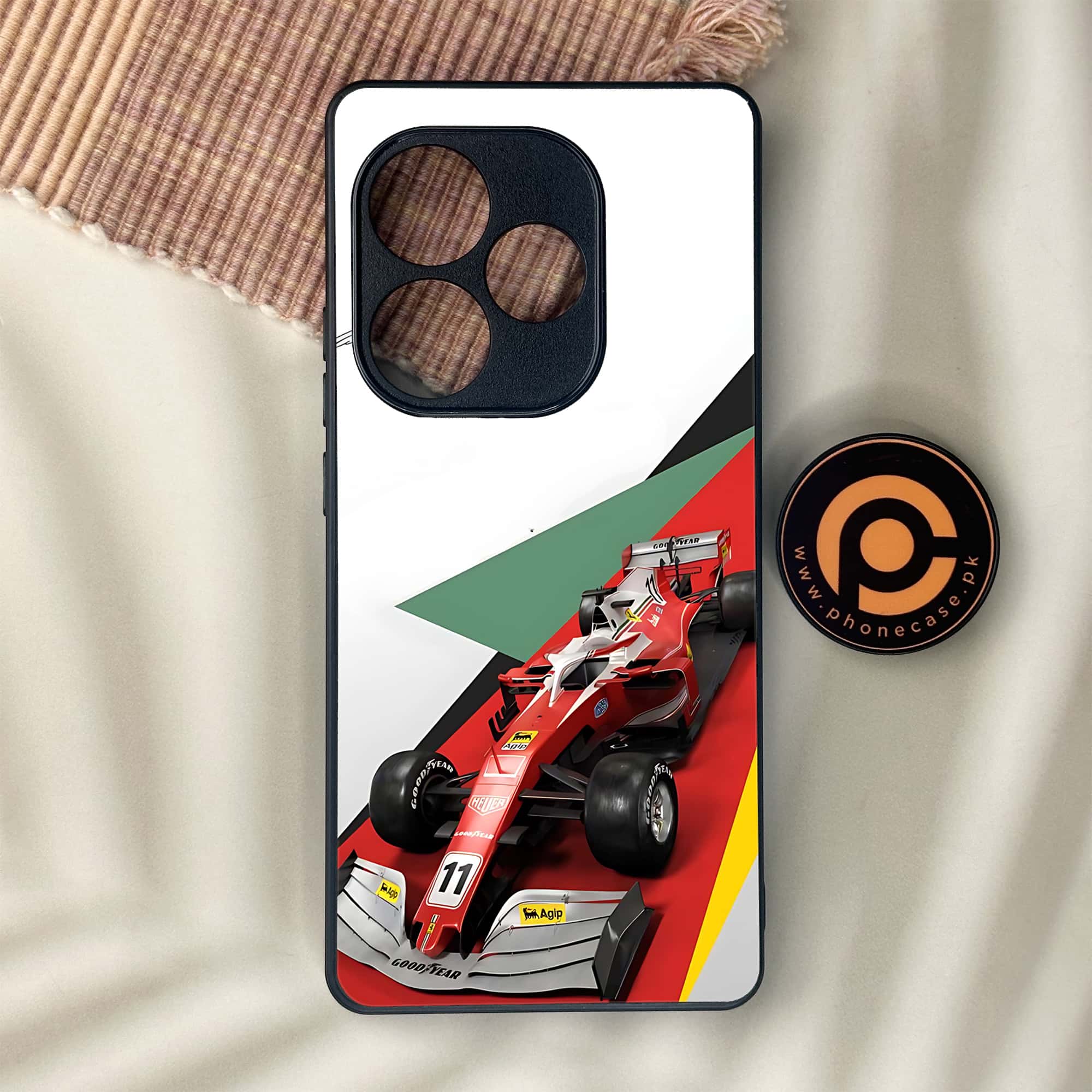 Realme GT 6 - Formula 1 Design Series - Premium Metal Printed soft Bumper shock Proof Case