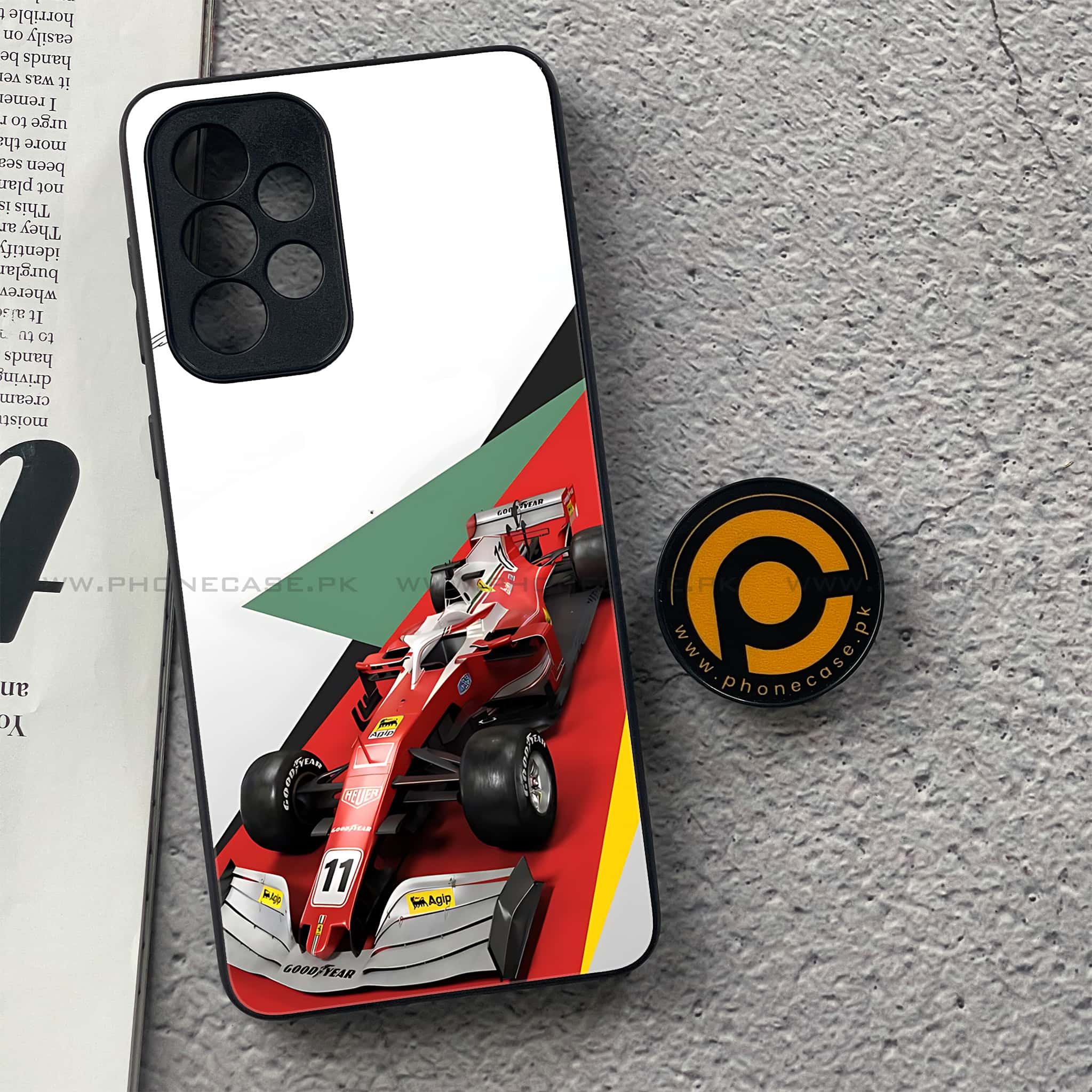 Samsung Galaxy A33- Formula 1 Design Series - Premium Printed Glass soft Bumper shock Proof Case