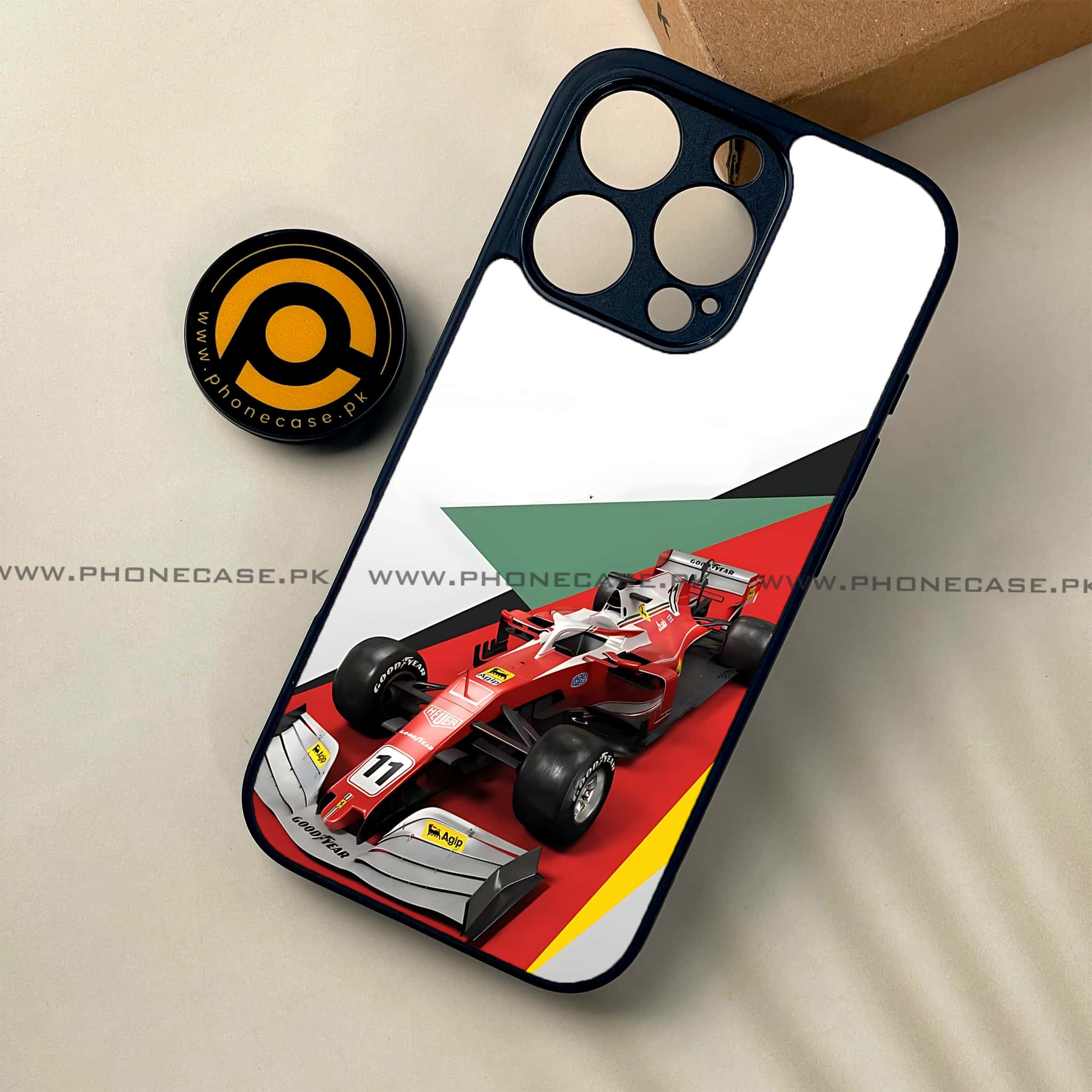 iPhone 16 Pro - Formula 1 Design - Premium Printed Glass soft Bumper shock Proof Case