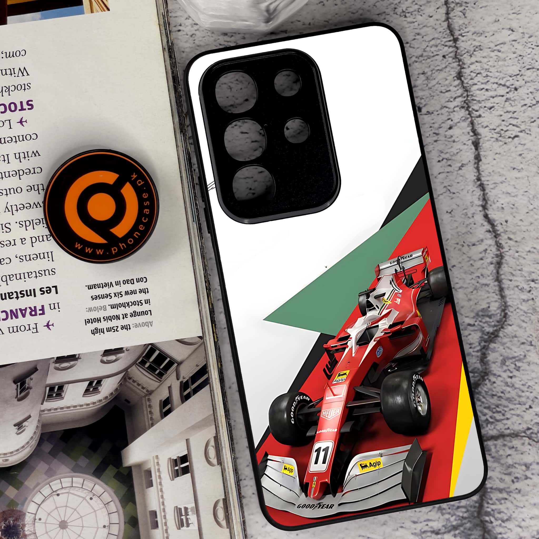 Vivo Y29 4G - Formula 1 Design Series - Premium Metal Printed soft Bumper Shock Proof Case  CS-35198