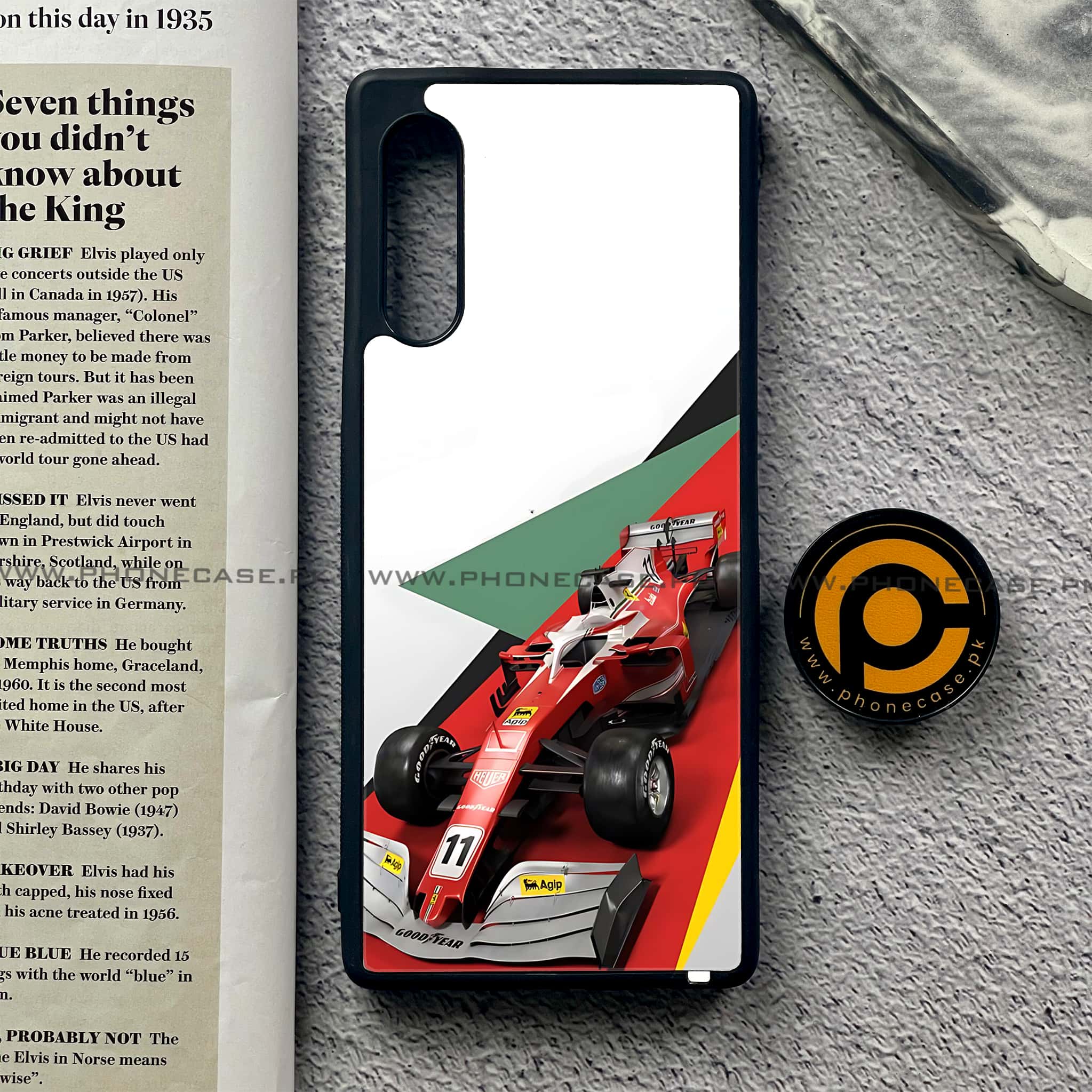 LG Velvet - Formula 1 Design - Premium Printed Glass soft Bumper shock Proof Case