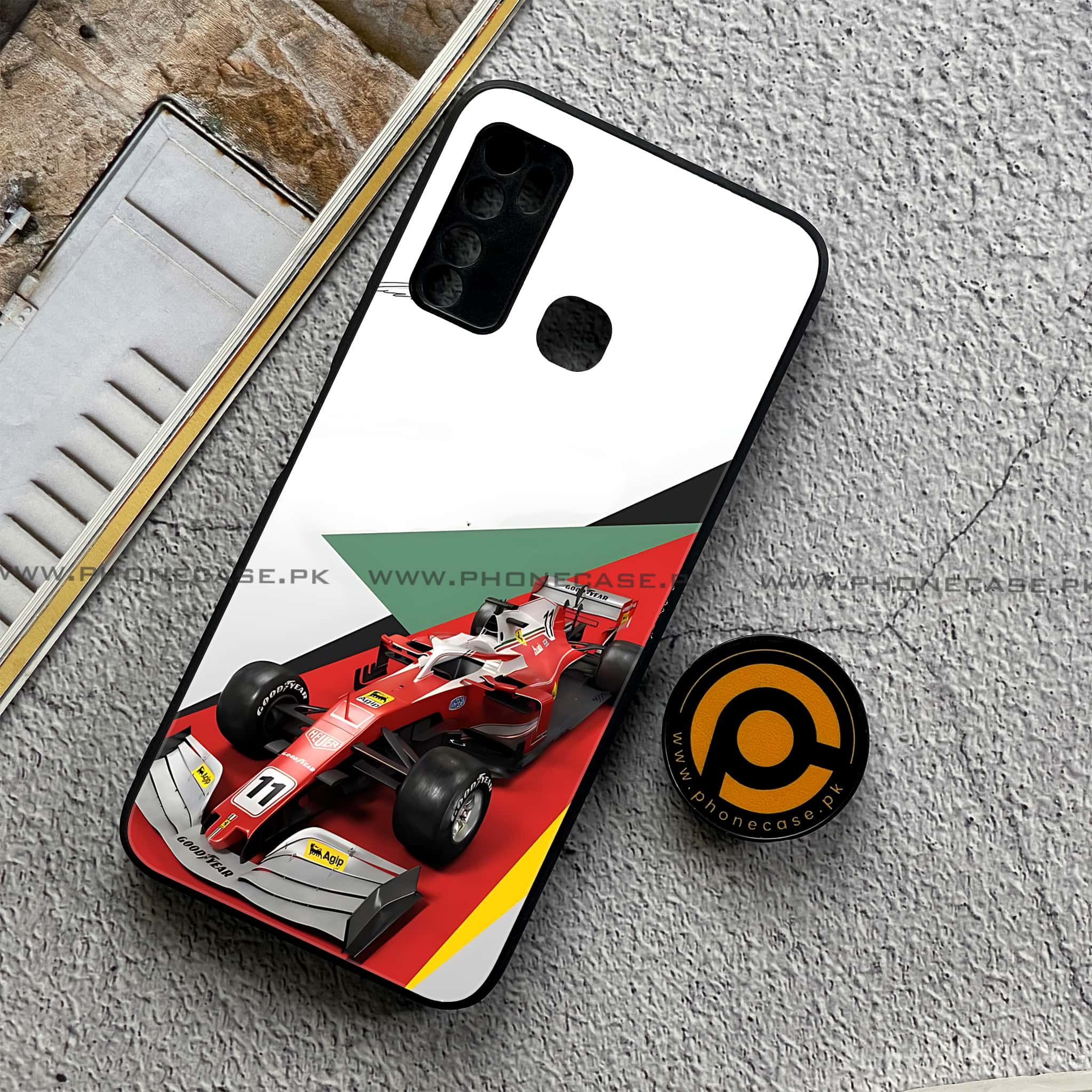 Infinix Note 7 Lite - Formula 1 Design - Premium Printed Metal soft Bumper shock Proof Case