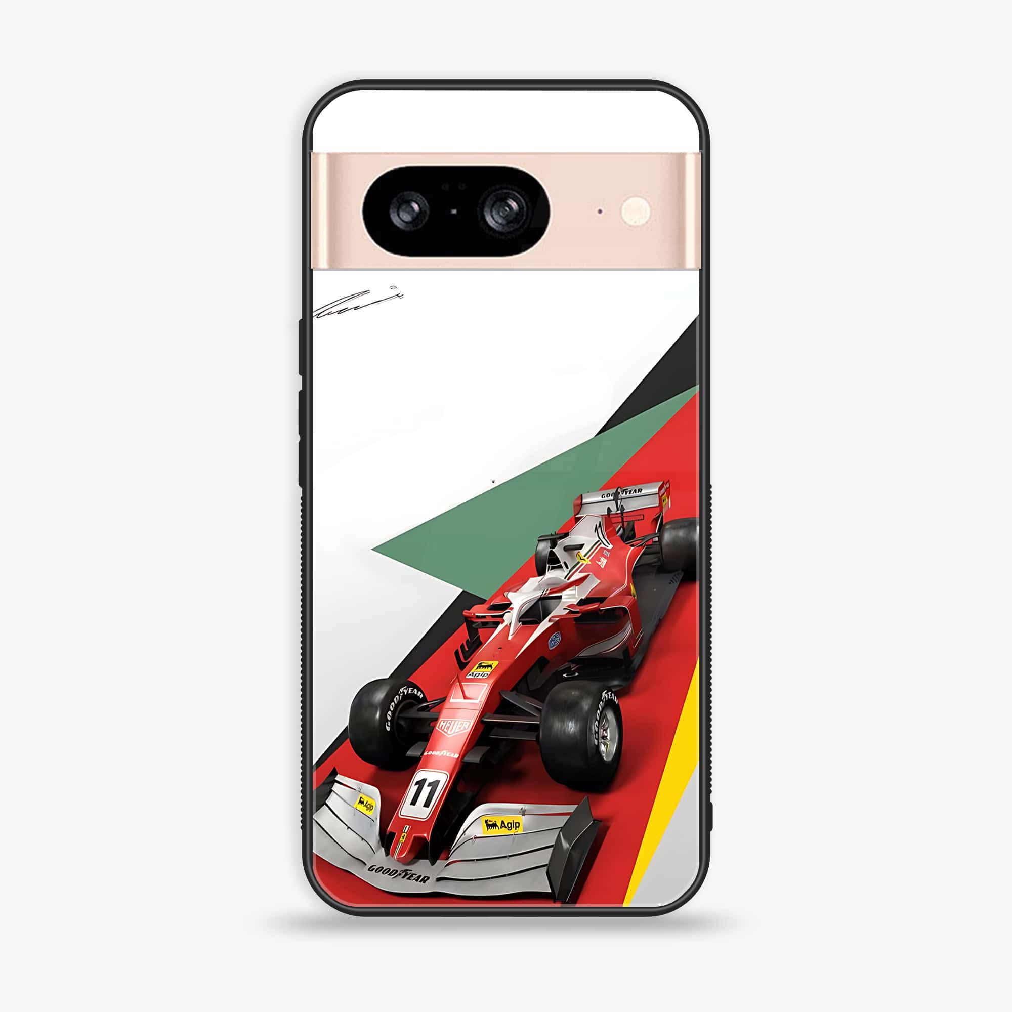 Google Pixel 8 - Formula 1 Design Series - Premium Metal Printed soft Bumper Shock Proof Case