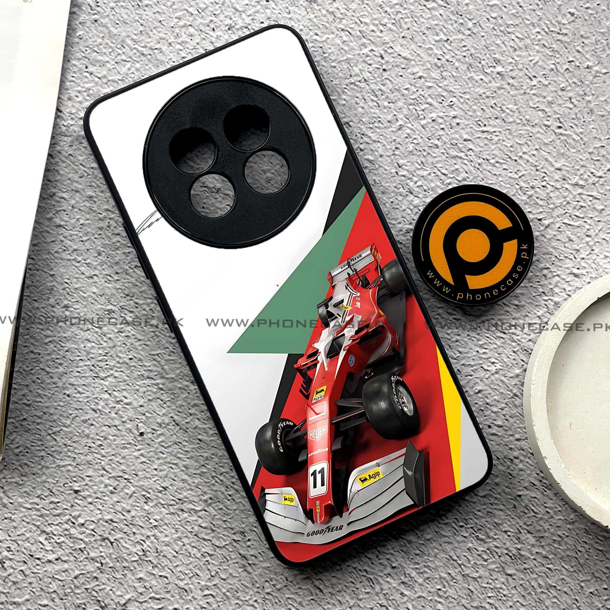 Realme 13 Plus - Formula 1 Design - Premium Printed Glass soft Bumper shock Proof Case