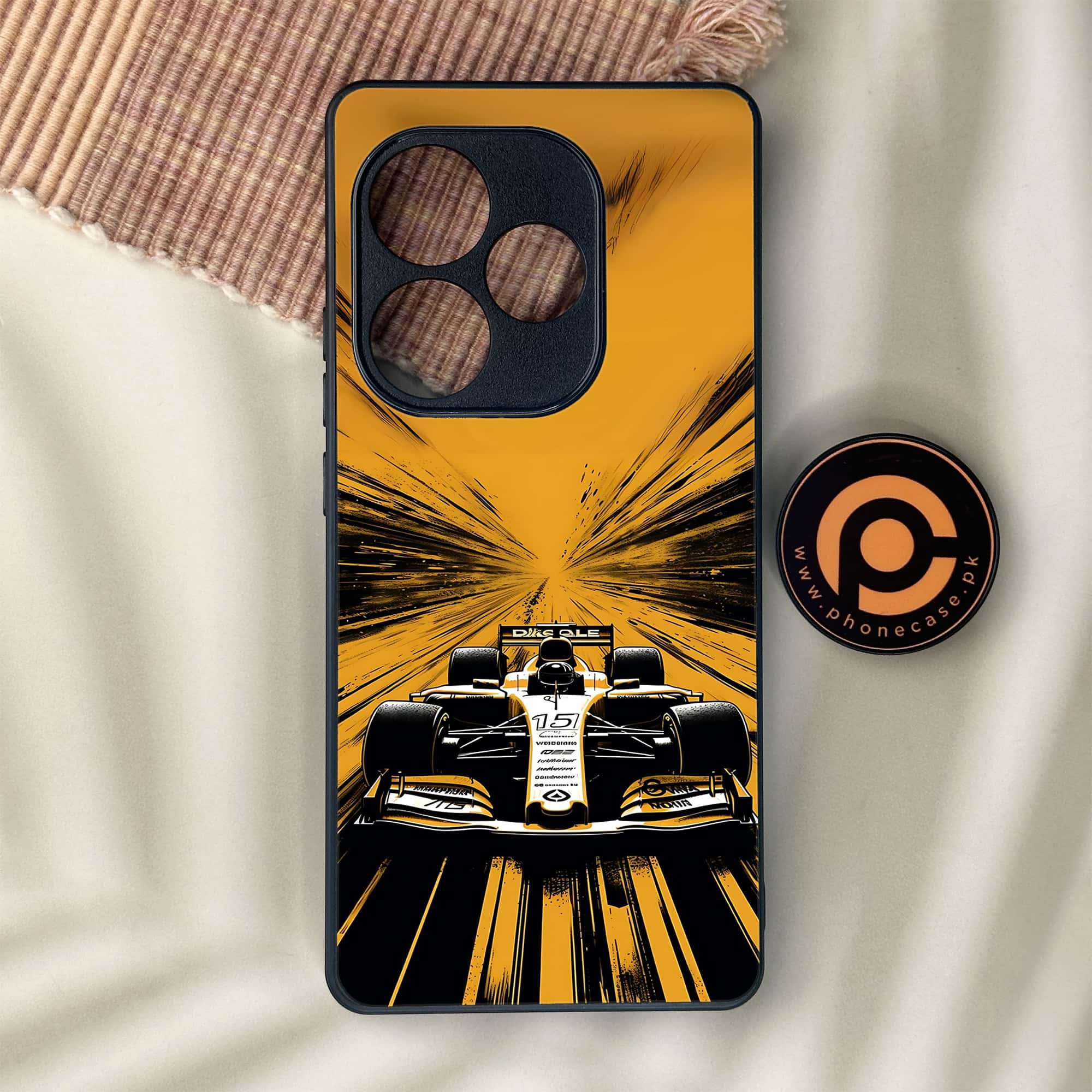 Realme GT 6 - Formula 1 Design Series - Premium Metal Printed soft Bumper shock Proof Case