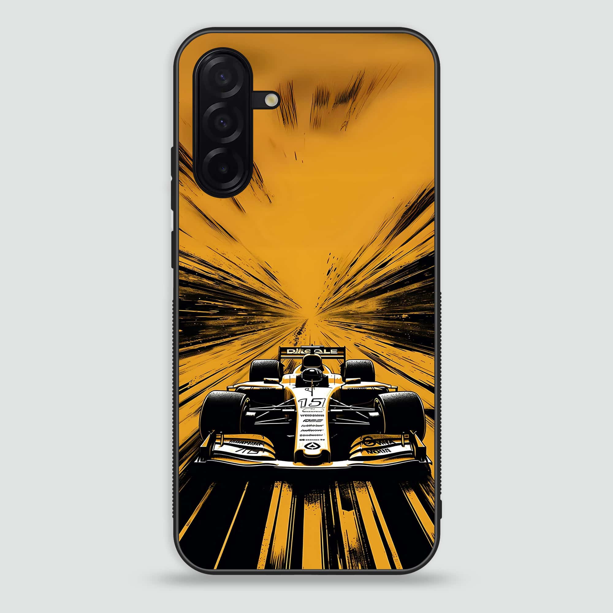 Samsung Galaxy A26 -   Formula 1 Design- Premium Printed Glass soft Bumper shock Proof Case