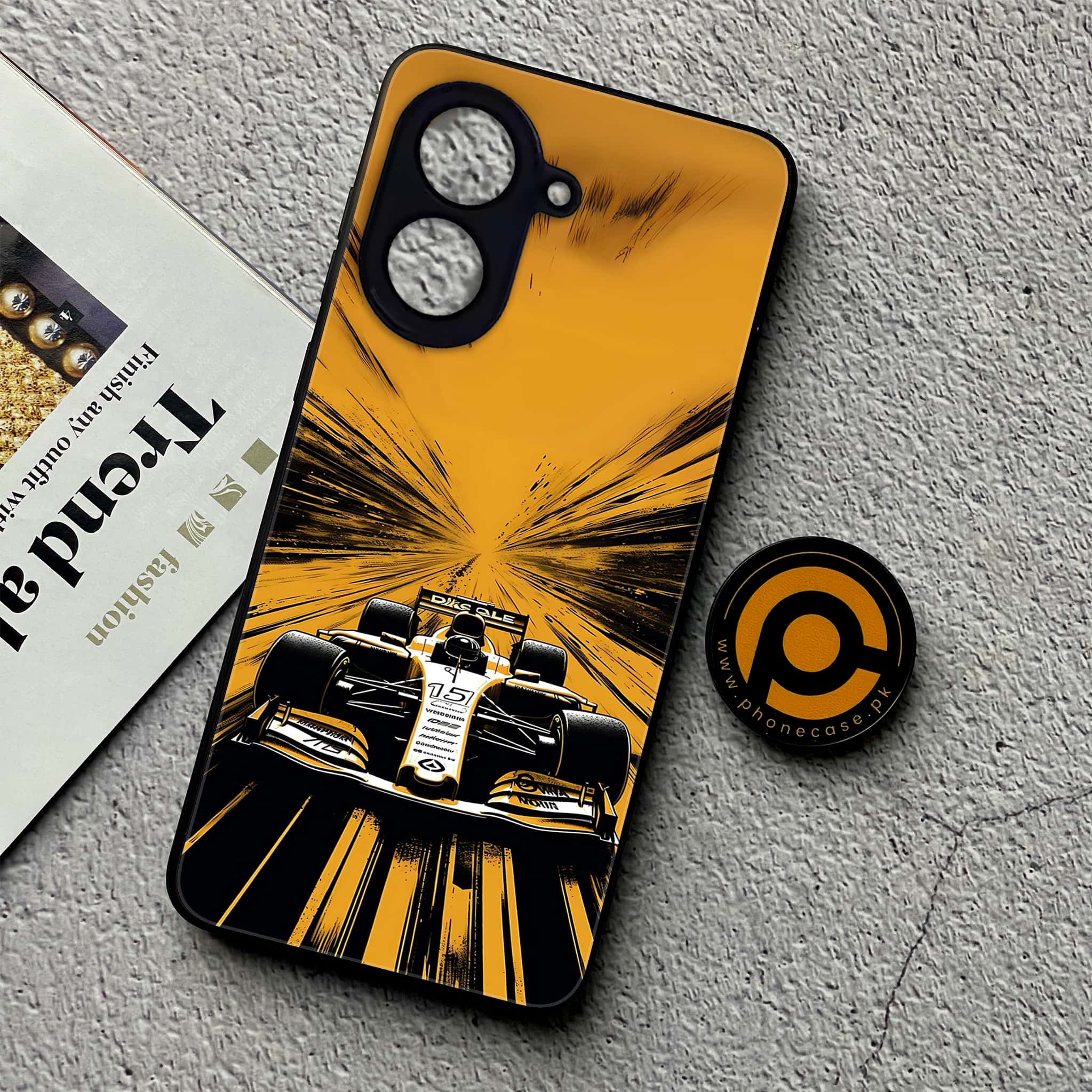 Xiaomi Redmi A5 - Formula 1 Design Series - Premium Metal Printed soft Bumper shock Proof Case