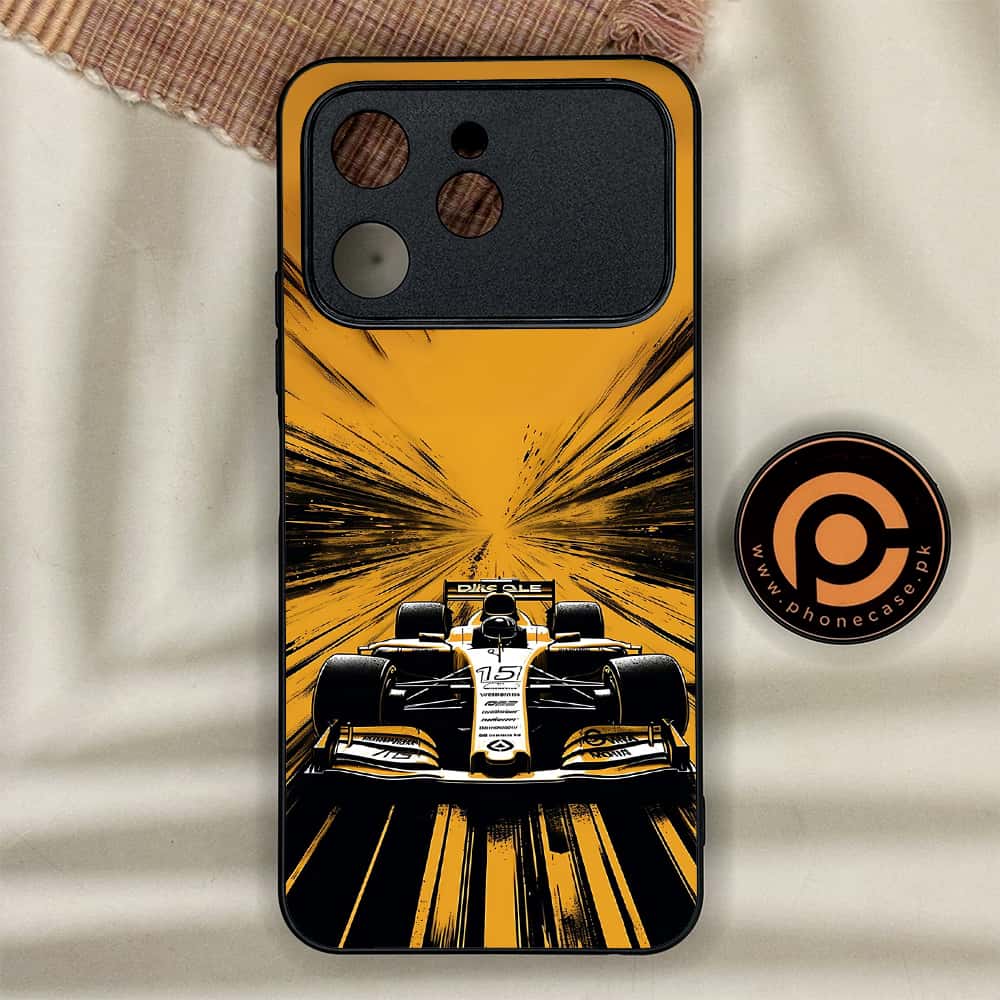Tecno Spark 40 - Formula 1 Design Series - Premium Metal Printed soft Bumper shock Proof Case