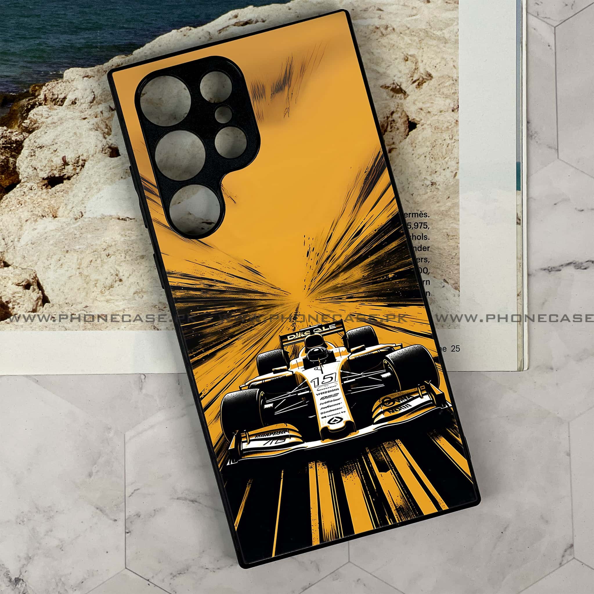 Samsung Galaxy S22 Ultra - Formula 1 Design - Premium Metal Printed soft Bumper shock Proof Case