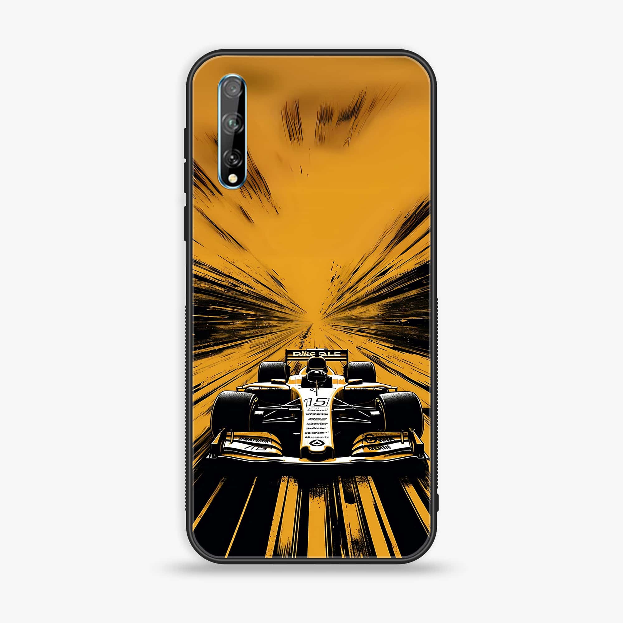 Huawei Y8p - Formula 1 Design Series - Premium Printed Glass soft Bumper shock Proof Case