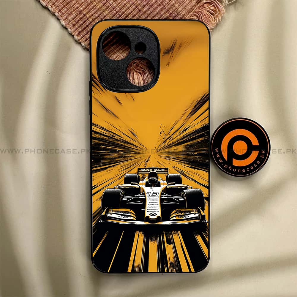 Tecno Spark 40C - Formula 1 Design Series - Premium Metal Printed soft Bumper shock Proof Case