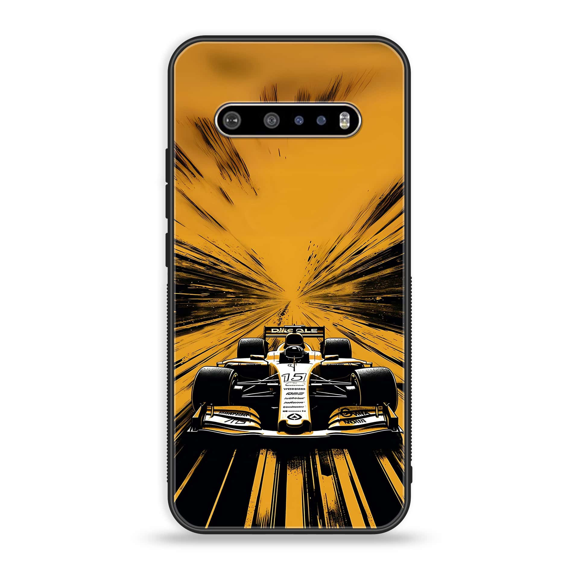 LG V60 Formula 1 Design Series Premium Printed Glass soft Bumper shock Proof Case