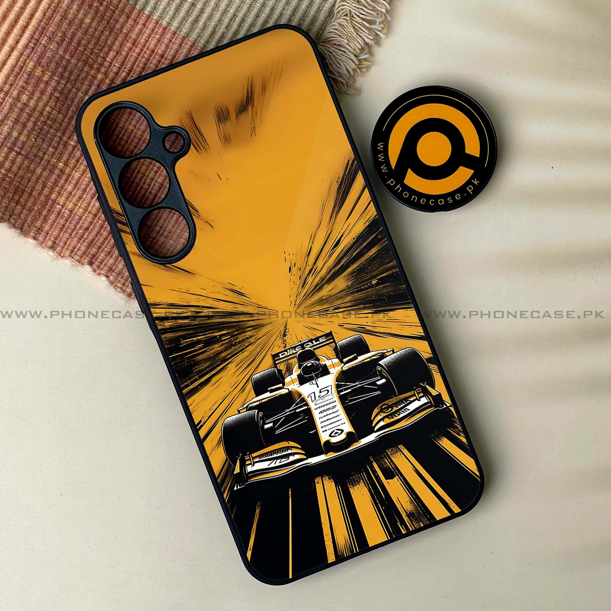 Samsung Galaxy A14 - Formula 1 Design Series - Premium Printed Glass soft Bumper shock Proof Case