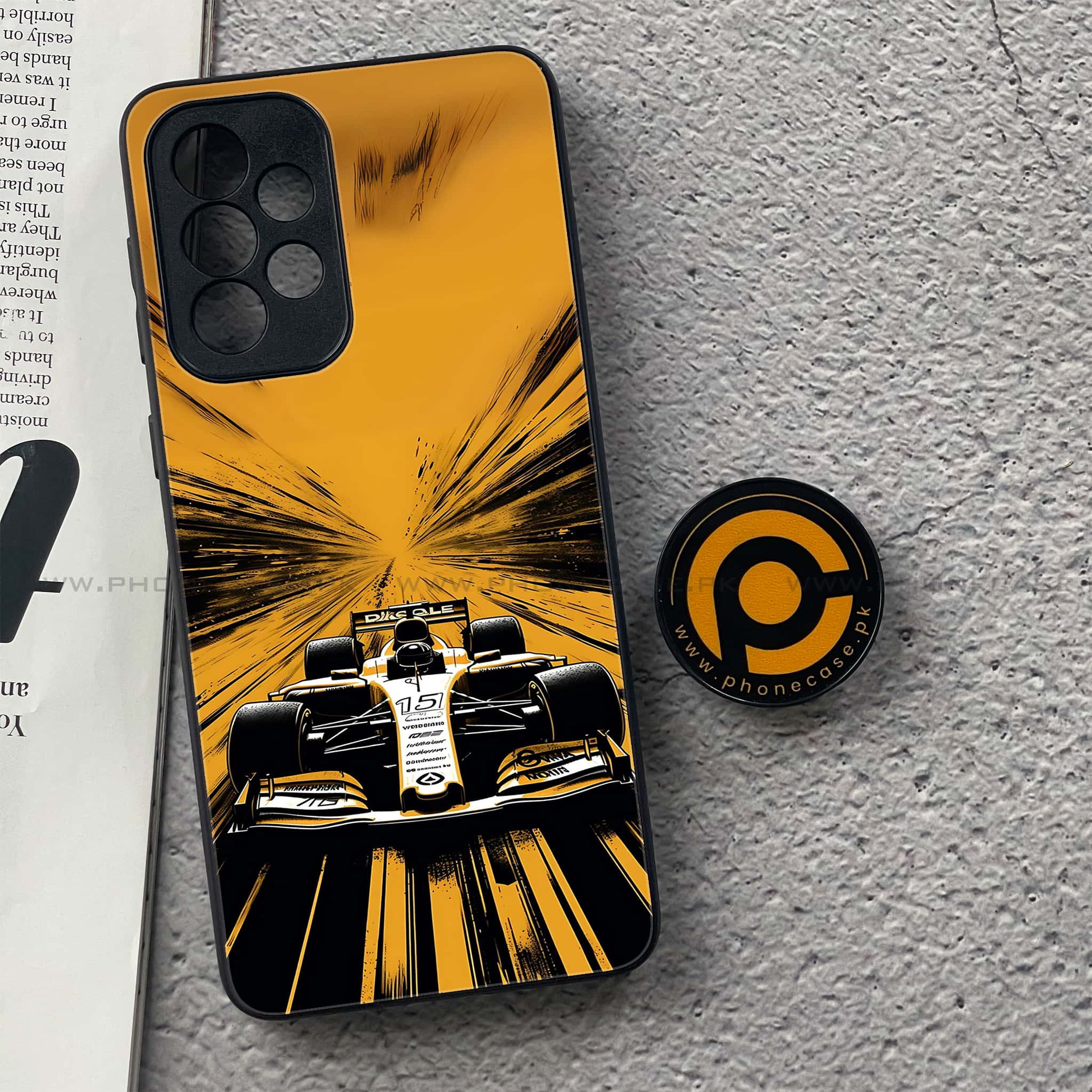 Samsung Galaxy A33- Formula 1 Design Series - Premium Printed Glass soft Bumper shock Proof Case