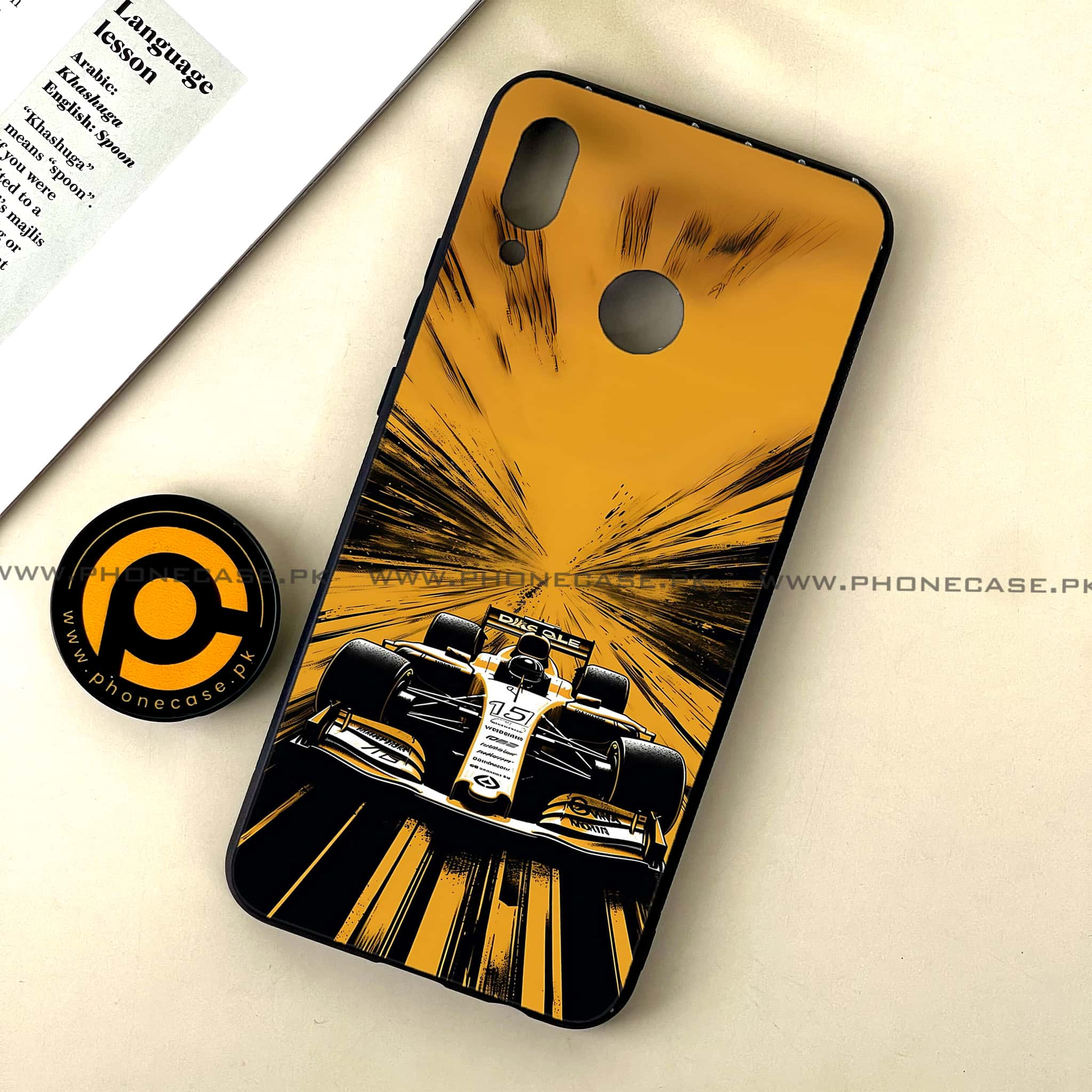 Huawei Nova 3 - Formula 1 Design Series - Premium Printed Glass soft Bumper shock Proof Case