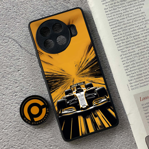 Tecno Spark 20 pro plus - Formula 1 Design Design 4  - Premium Metal Printed soft Bumper shock Proof Case CS-34562