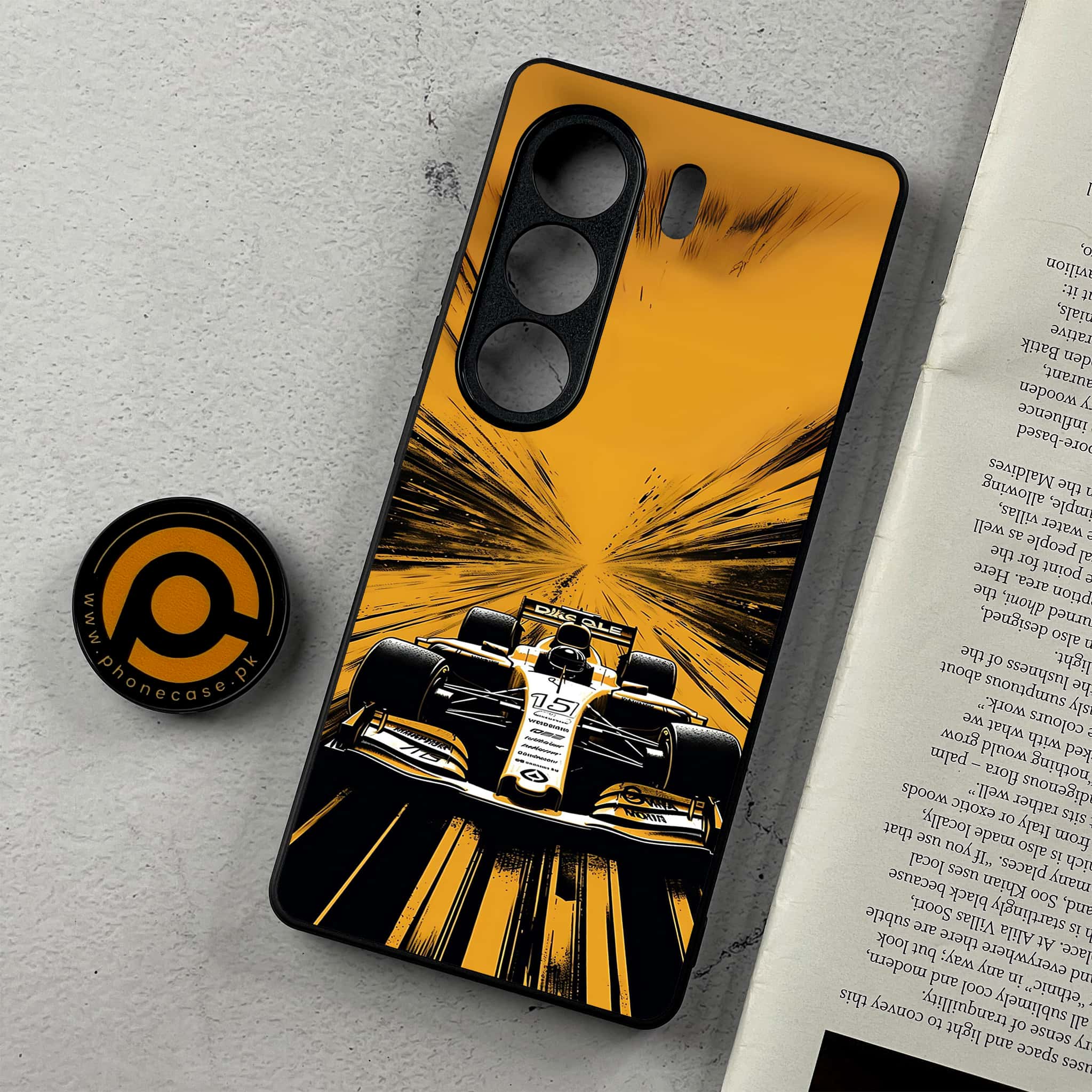 Tecno Camon 40 - Formula 1 Design Series - Premium Metal Printed Soft Bumper Shockproof Case