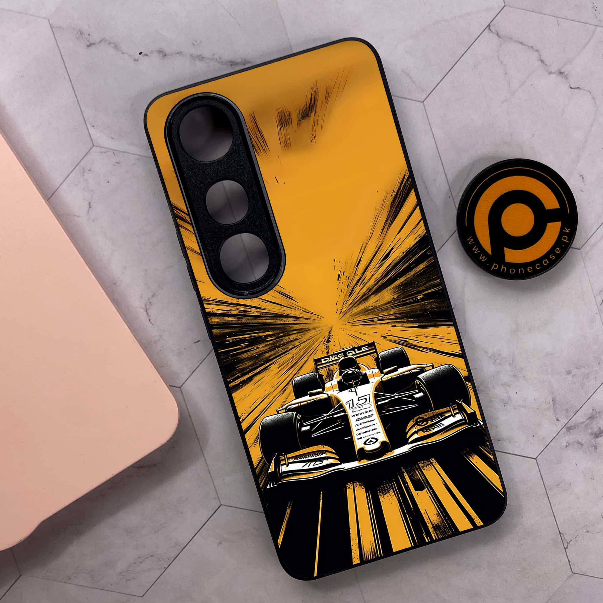 Vivo V50 Lite - Formula 1 Design Series - Premium Metal Printed soft Bumper shock Proof Case