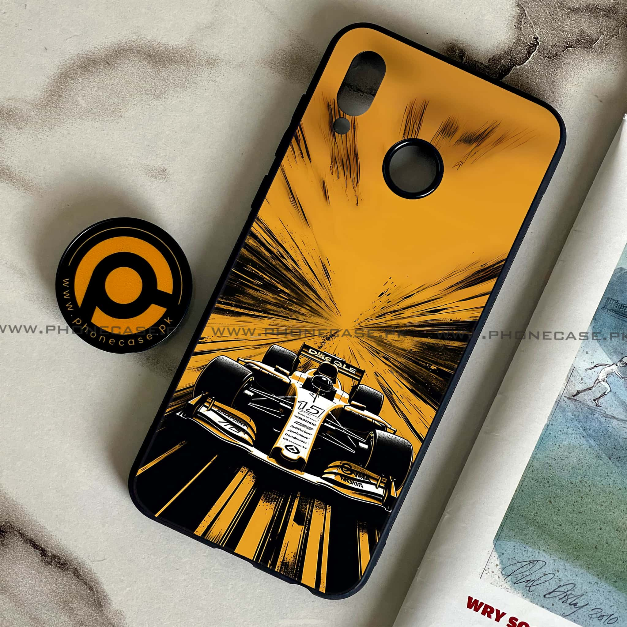 Huawei Honor Play - Formula 1 Design - Premium Printed Glass soft Bumper shock Proof Case