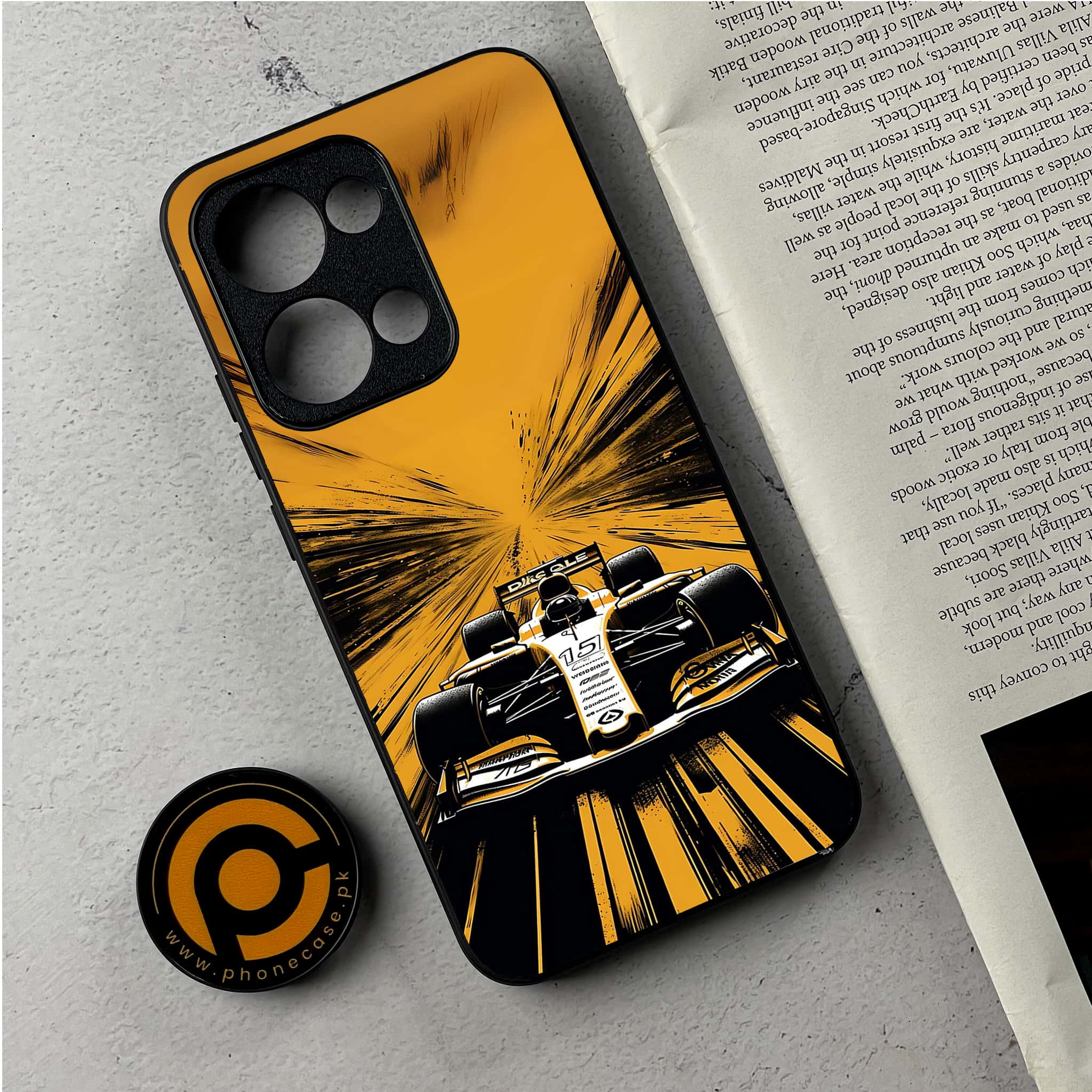 Oppo Reno 13 - Formula 1 Design Series - Premium Metal Printed Soft Bumper Shockproof Case