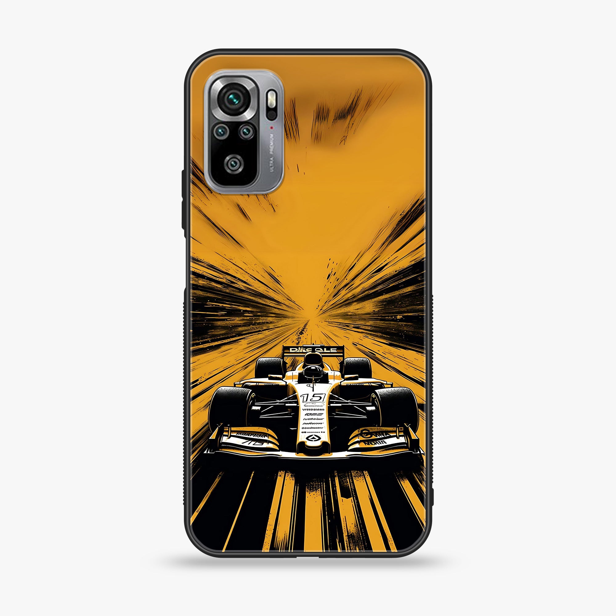 Xiaomi Redmi Note 10S- Formula 1 Design Series - Premium Printed Glass soft Bumper shock Proof Case