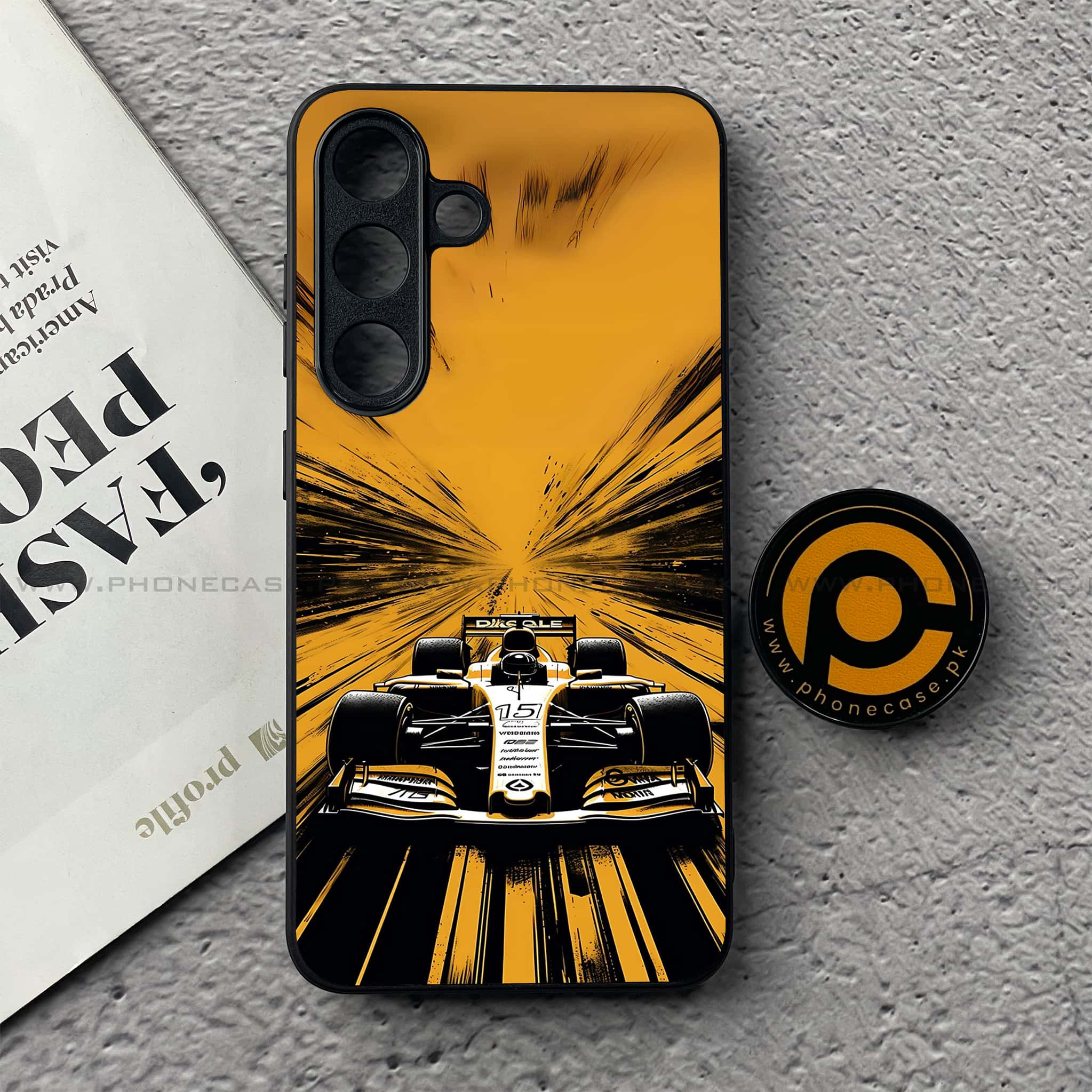 Samsung Galaxy S25 FE - Formula 1 Design Series - Premium Metal Printed soft Bumper shock Proof Case
