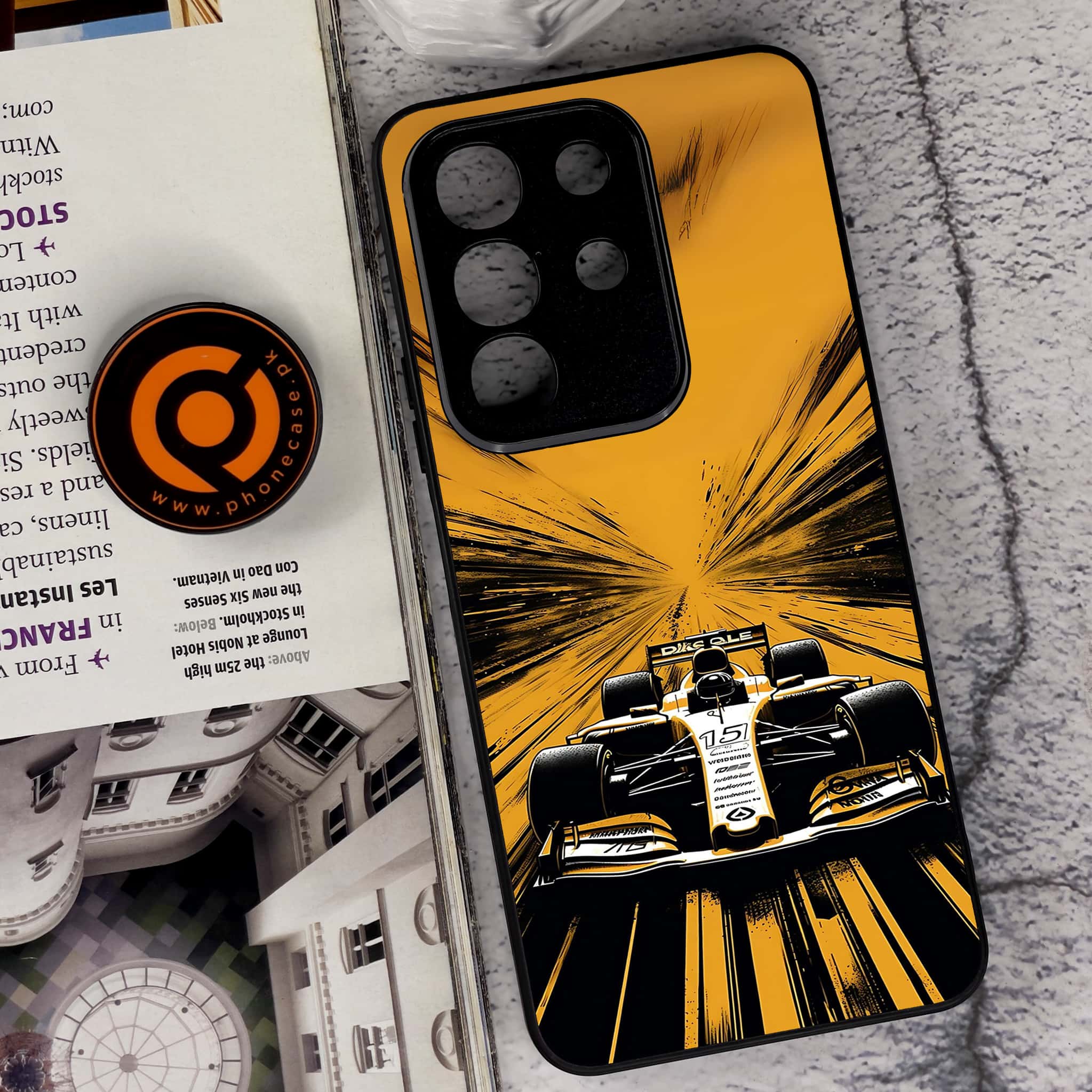 Vivo Y29 4G - Formula 1 Design Series - Premium Metal Printed soft Bumper Shock Proof Case  CS-35198