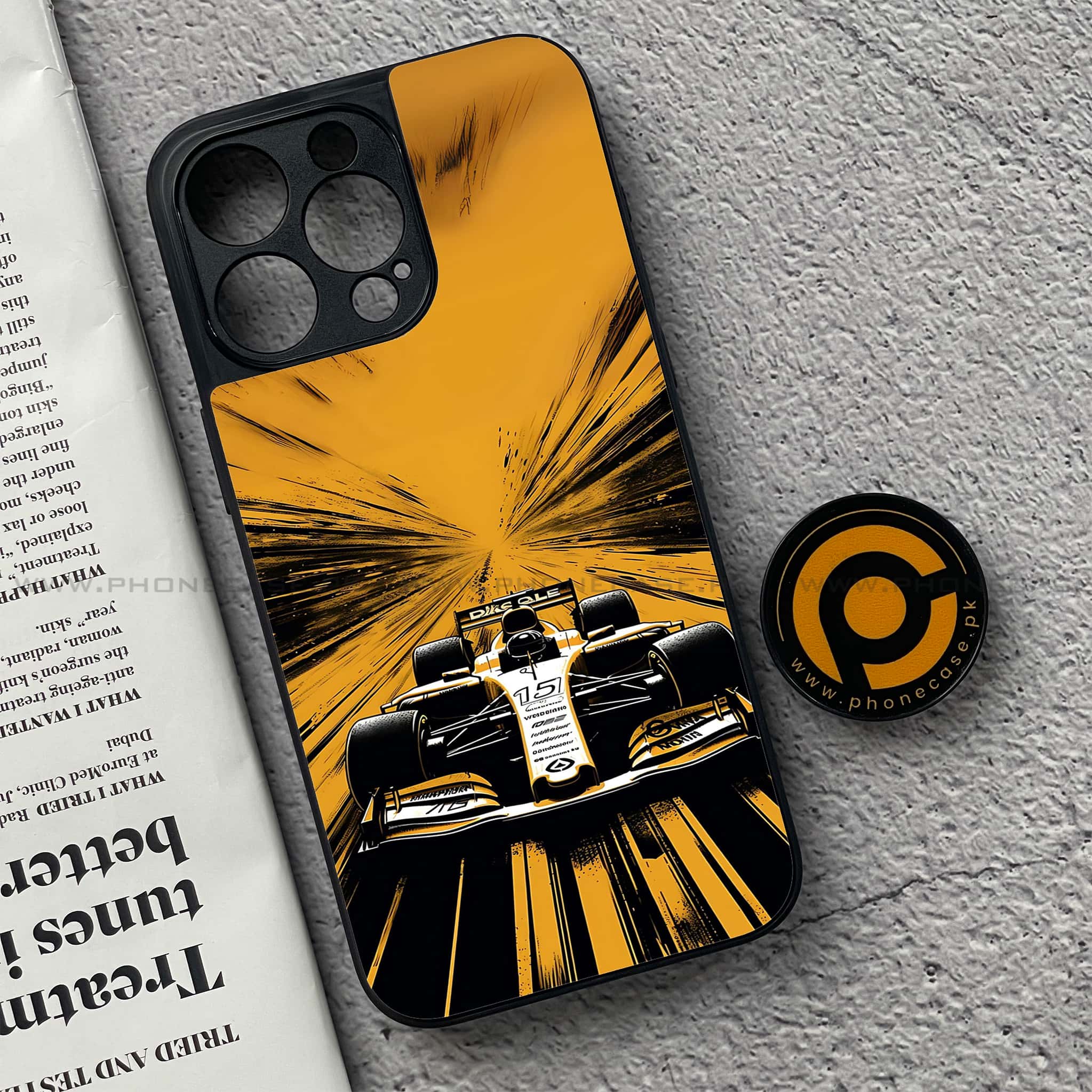iPhone 15 Pro - Formula 1 Design Series - Premium Metal Printed soft Bumper shock Proof Case