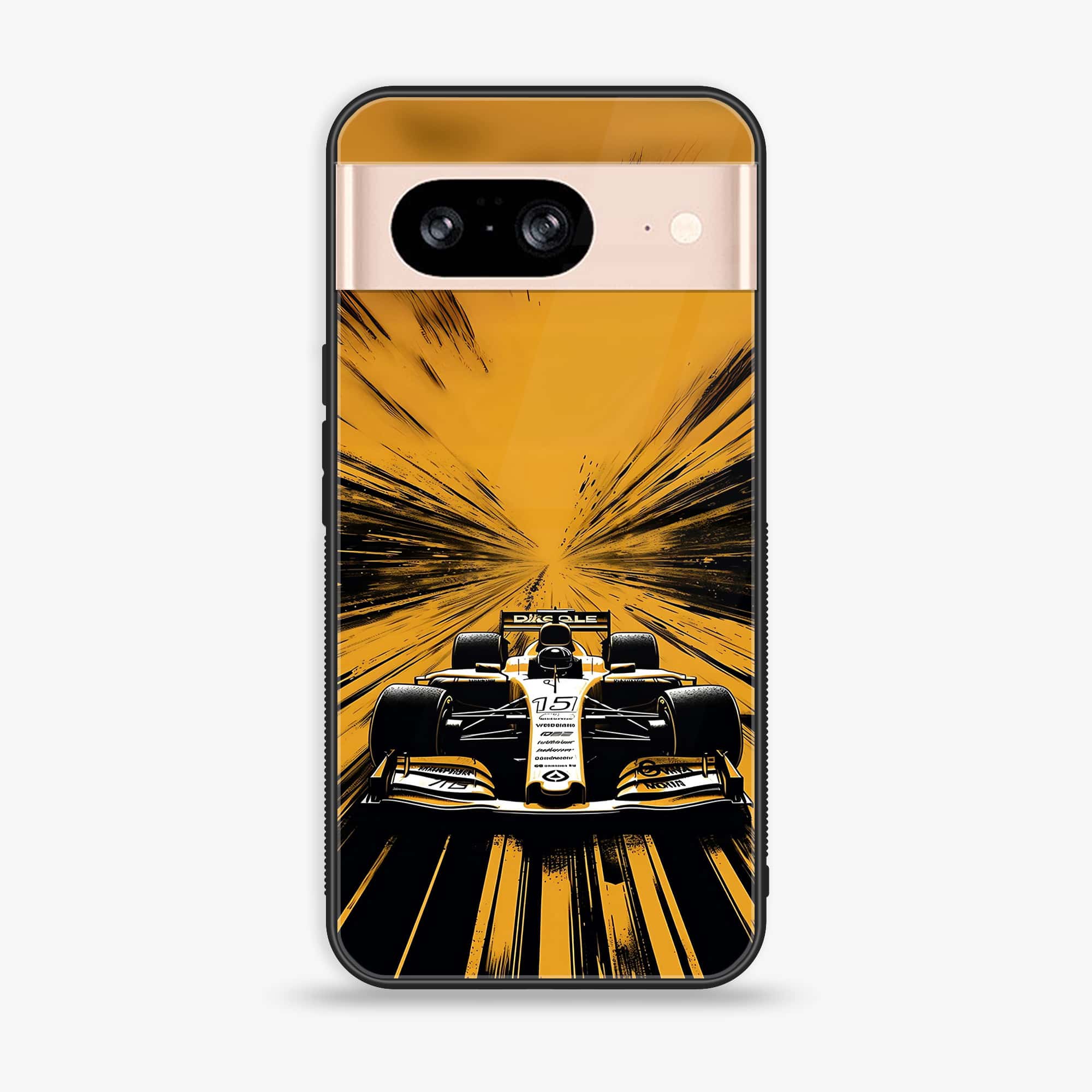 Google Pixel 8 - Formula 1 Design Series - Premium Metal Printed soft Bumper Shock Proof Case