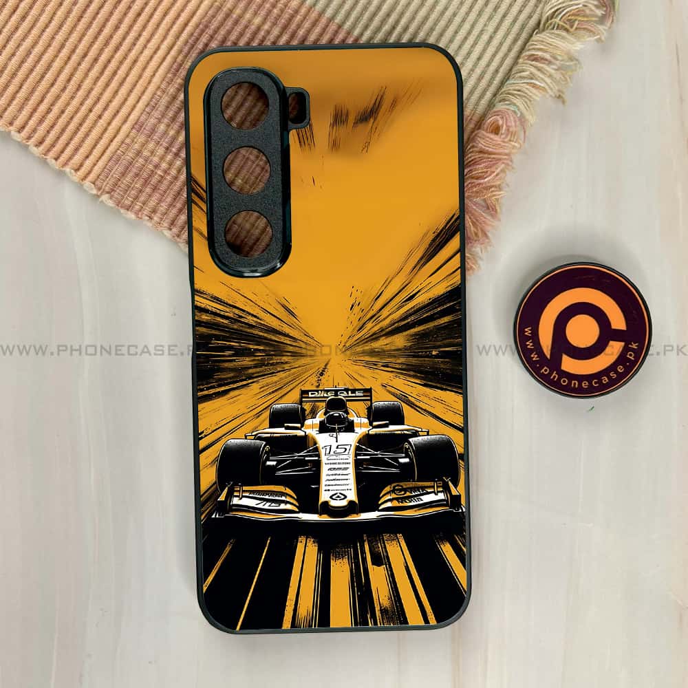 Infinix Hot 60i - Formula 1 Design Series - Premium Metal Printed soft Bumper shock Proof Case