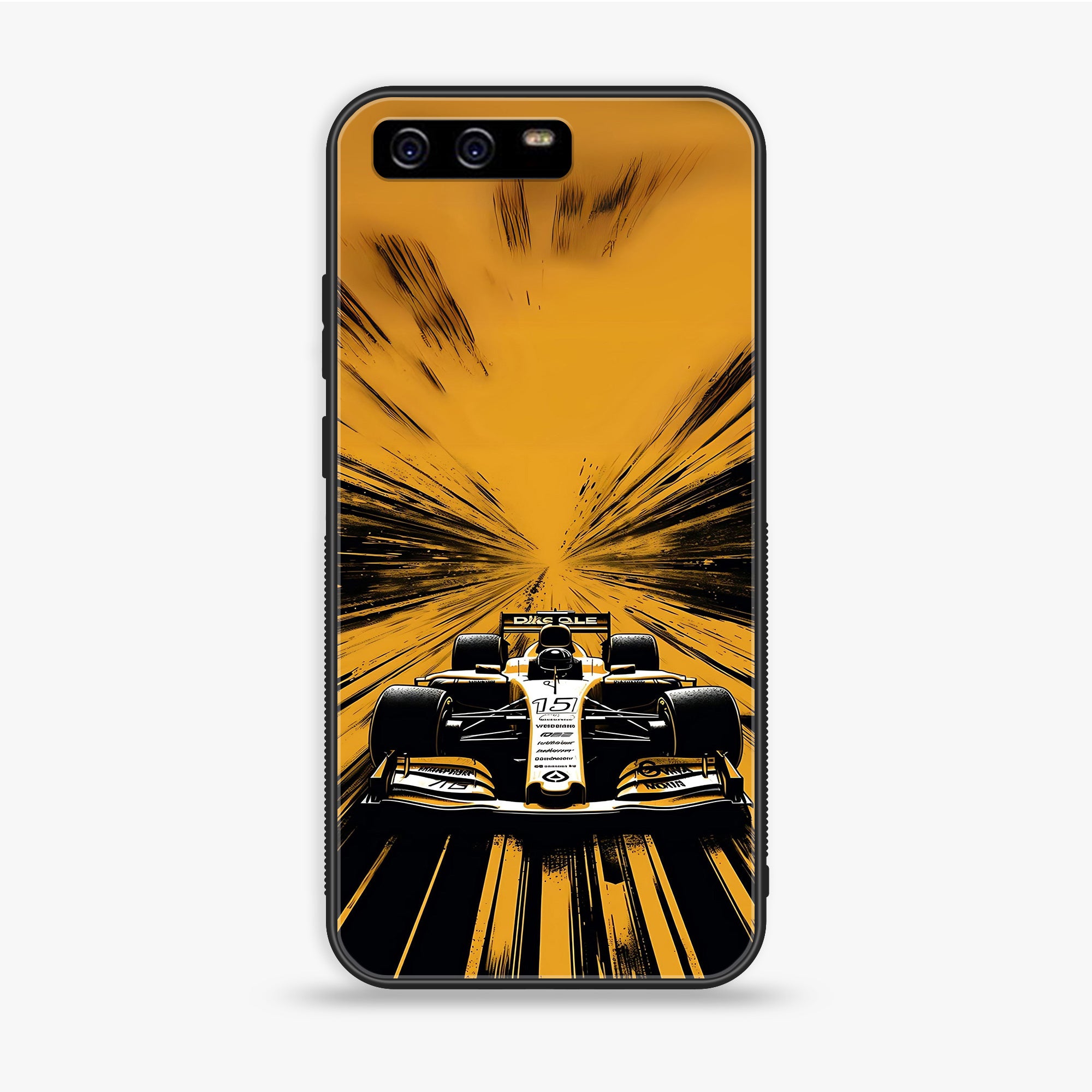 Huawei P10 Plus - Formula 1 Design - Premium Printed Glass soft Bumper shock Proof Case