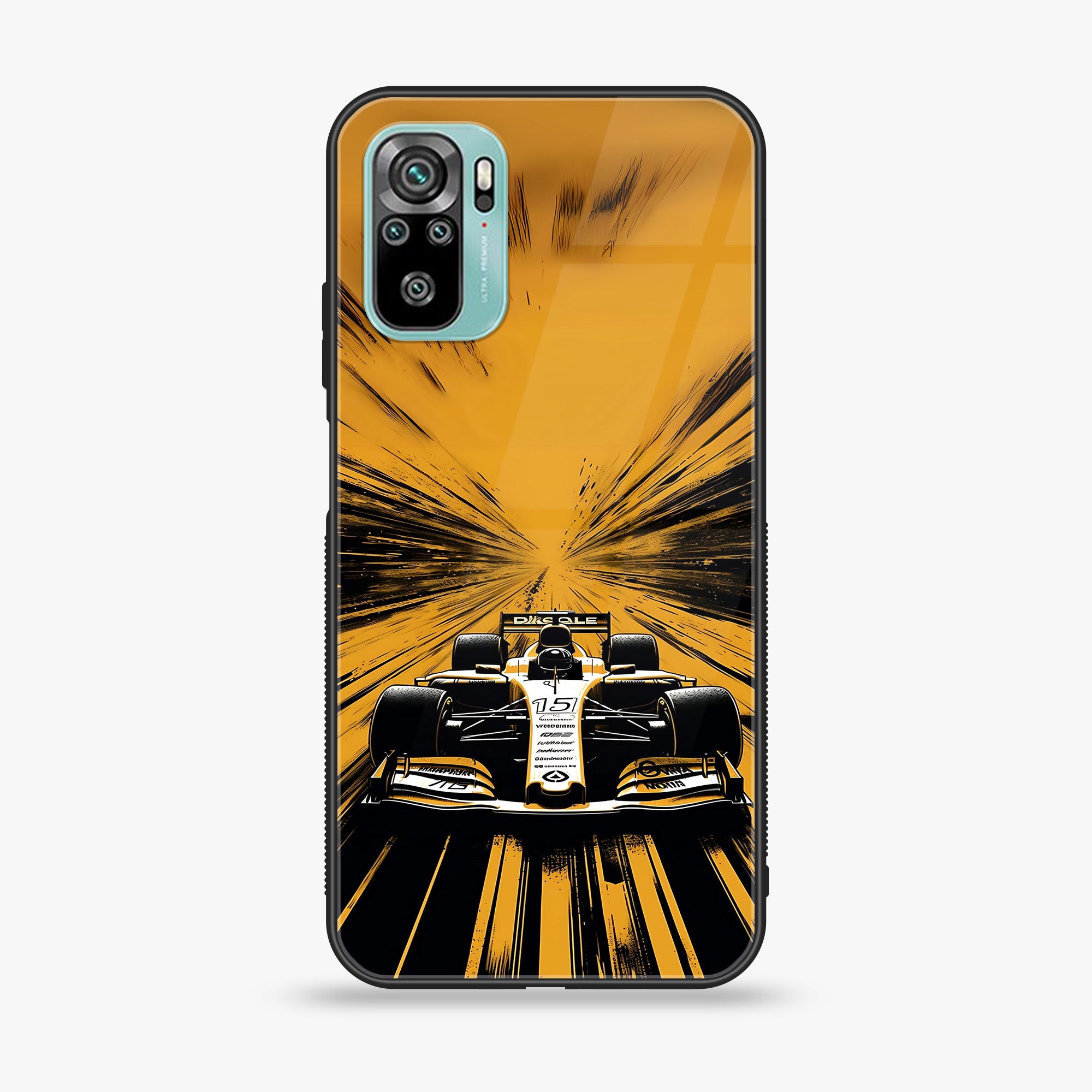 Redmi 10 - Formula 1 Design Series - Premium Printed Glass soft Bumper shock Proof Case