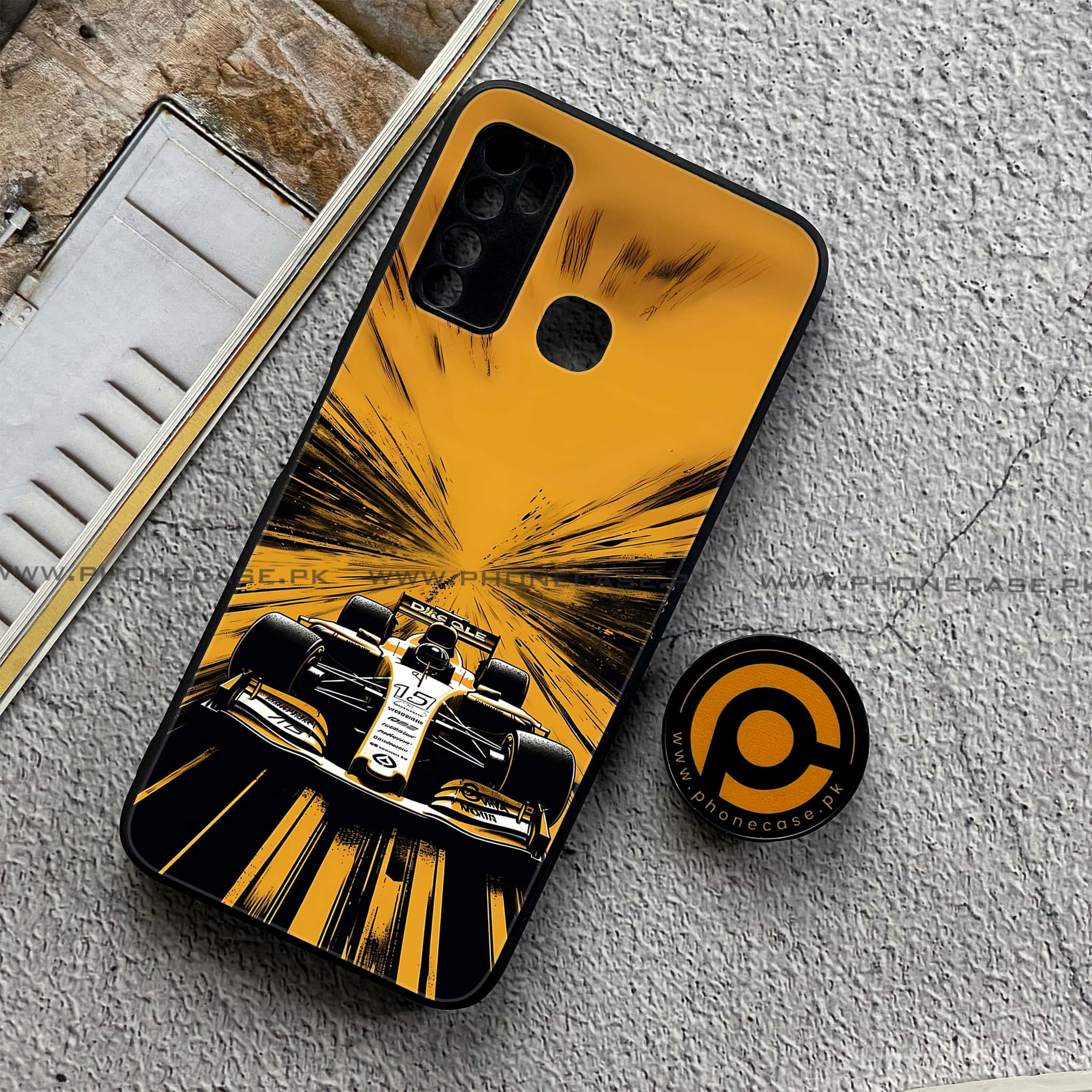 Infinix Note 7 Lite - Formula 1 Design - Premium Printed Metal soft Bumper shock Proof Case