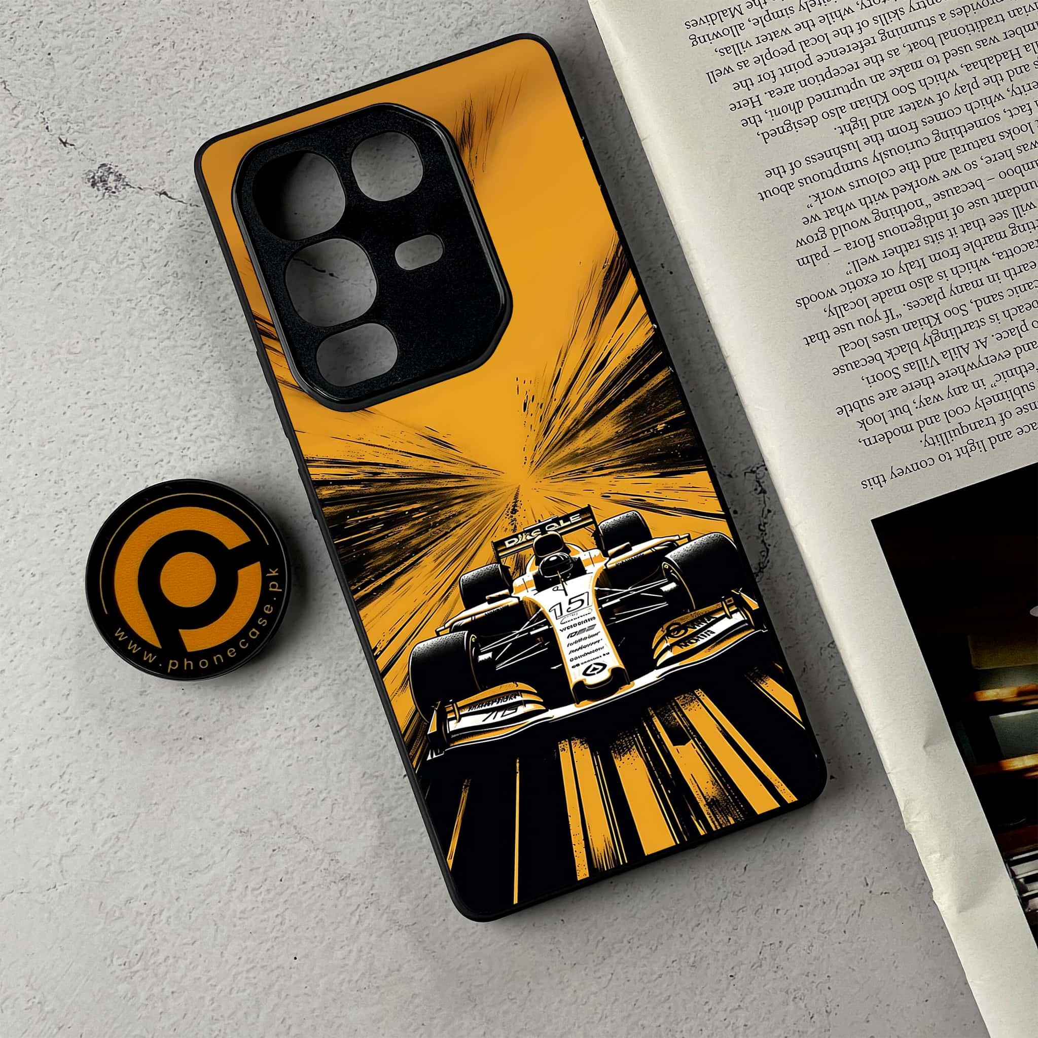 Infinix Note 50 Pro Plus - Formula 1 Design Series - Premium Metal Printed Soft Bumper Shockproof Case