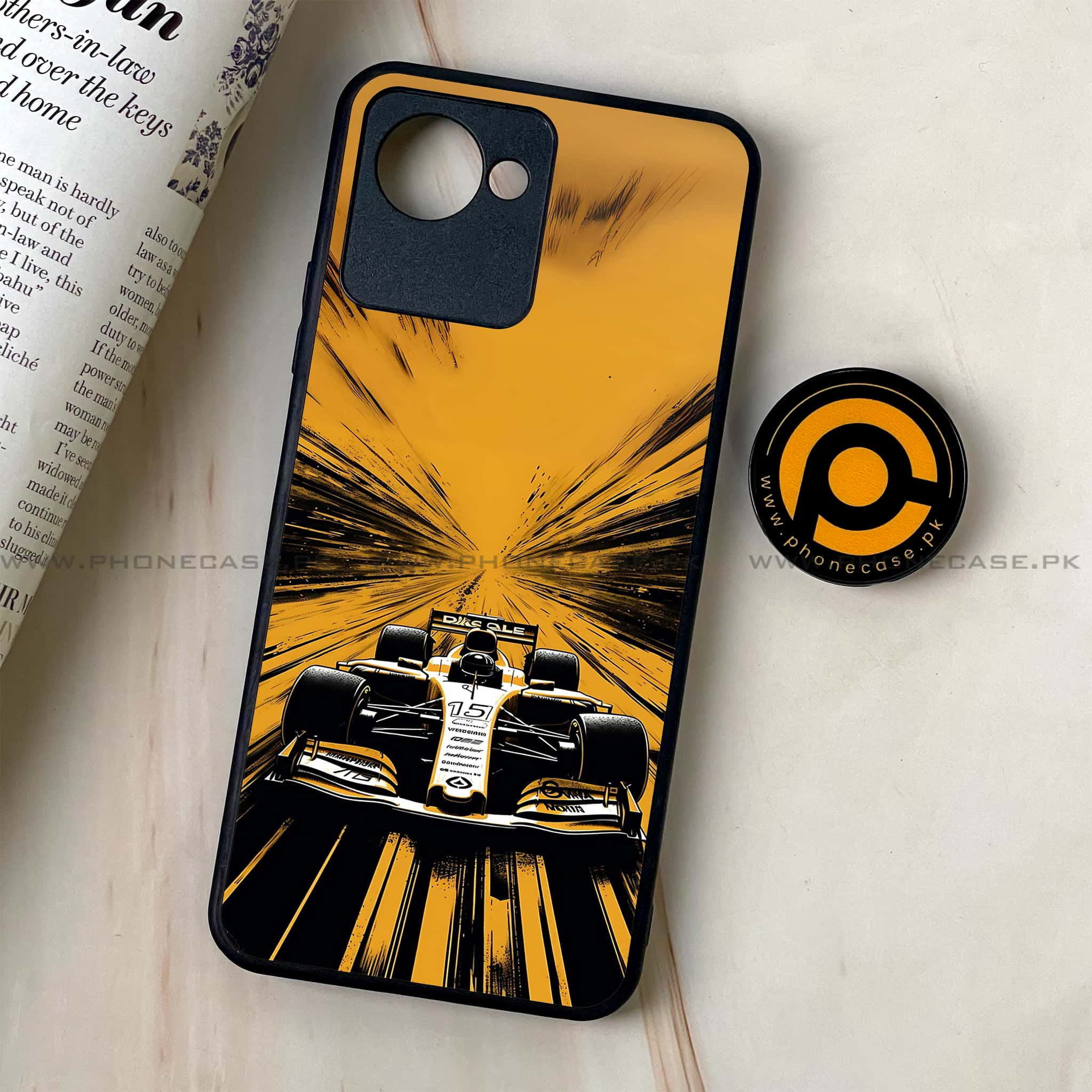 Realme C30 - Formula 1 Design Series - Premium Printed Glass soft Bumper shock Proof Case