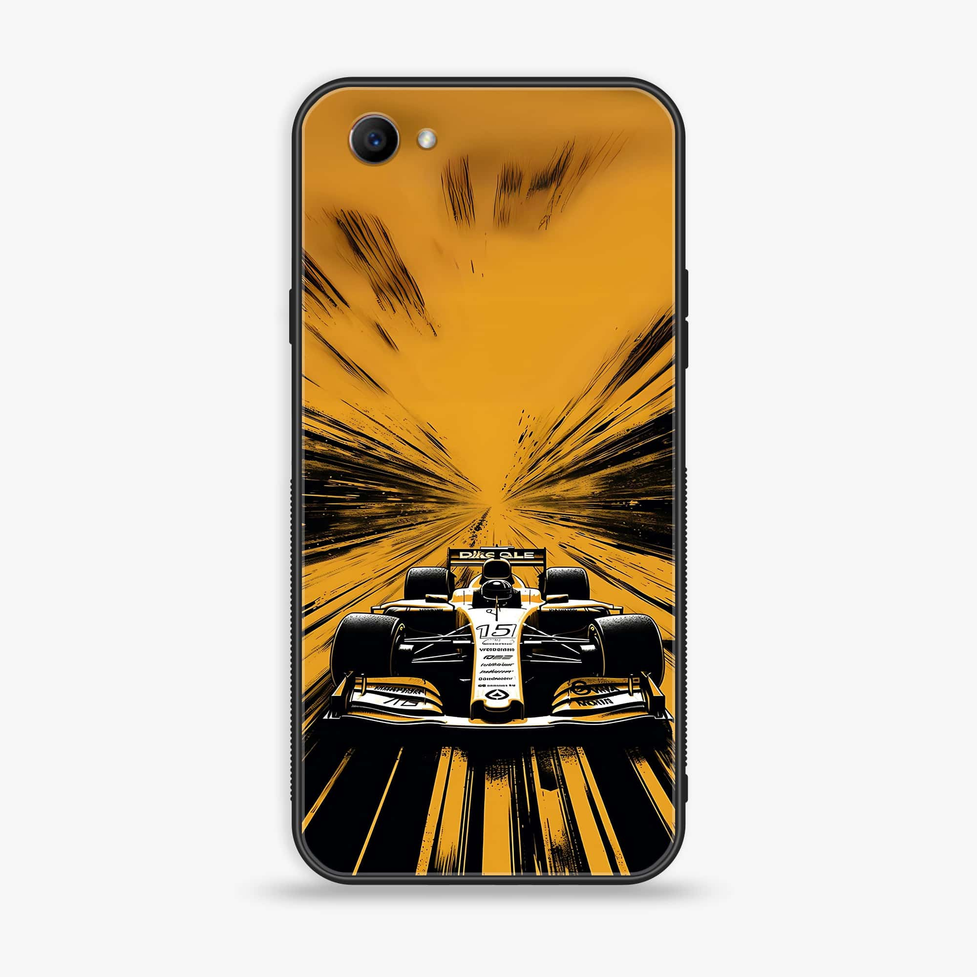 Oppo F7 Youth - Formula 1 Design Series - Premium Printed Glass soft Bumper shock Proof Case