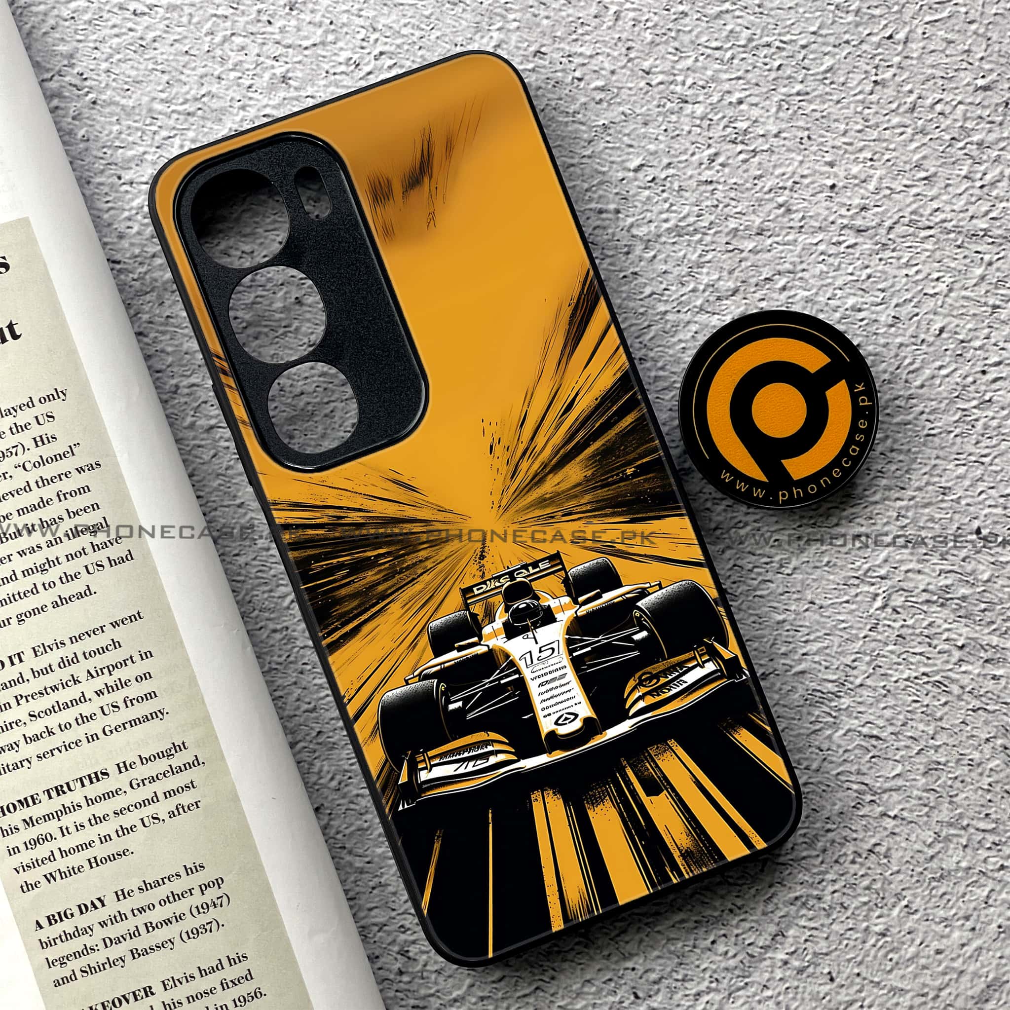 Vivo Y19s Pro - Formula 1 Design - Premium Metal Printed soft Bumper shock Proof Case