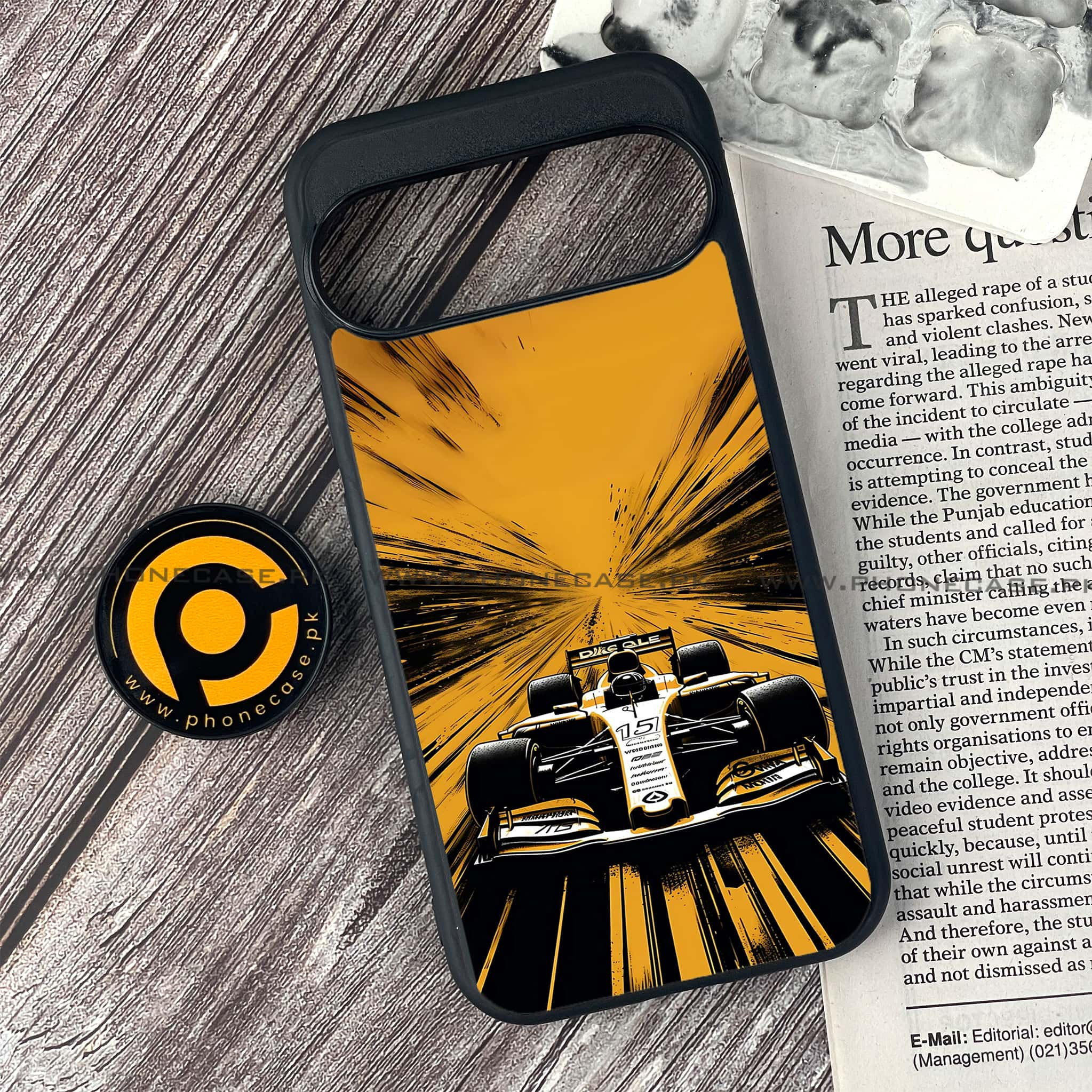 Google Pixel 9- Formula 1 Design Series - Premium Printed Glass soft Bumper shock Proof Case