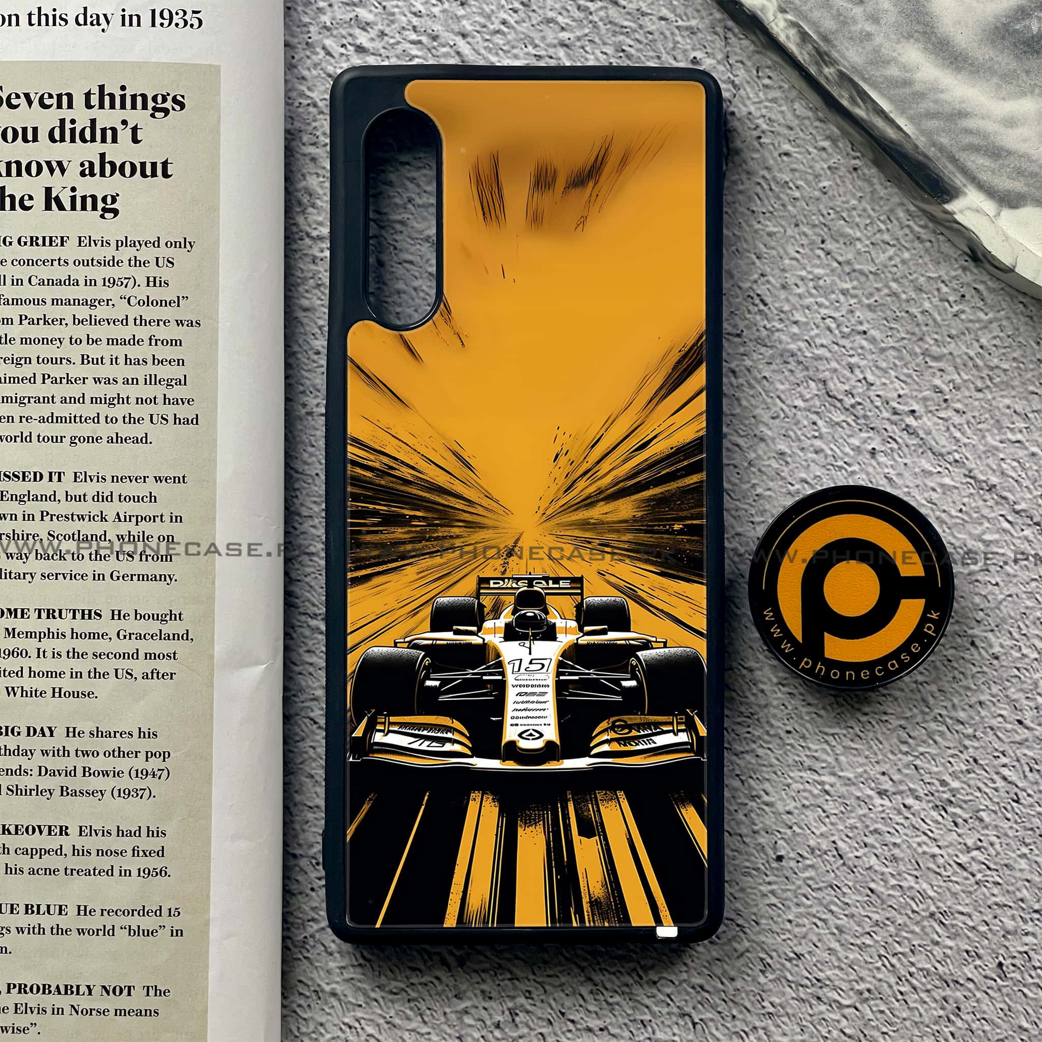 LG Velvet - Formula 1 Design - Premium Printed Glass soft Bumper shock Proof Case