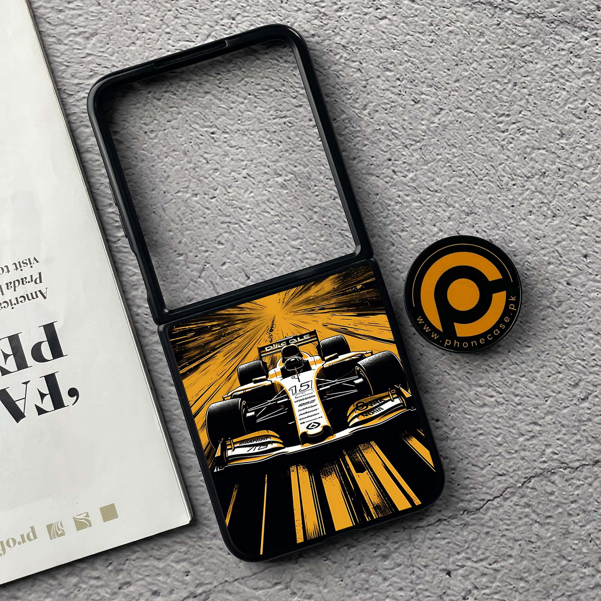 Xiaomi Mix Flip - Formula 1 Design Series - Premium Metal  Printed soft Bumper shock Proof Case