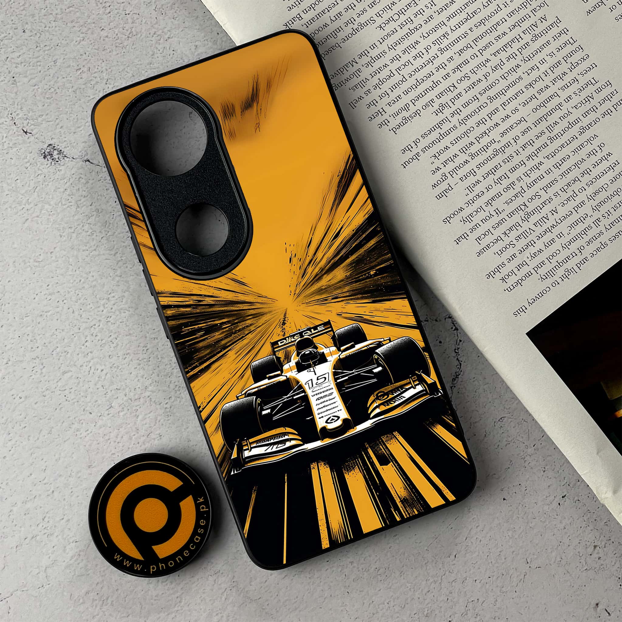 Vivo V50 - Formula 1 Design - Premium Metal Printed Soft Bumper Shockproof Case