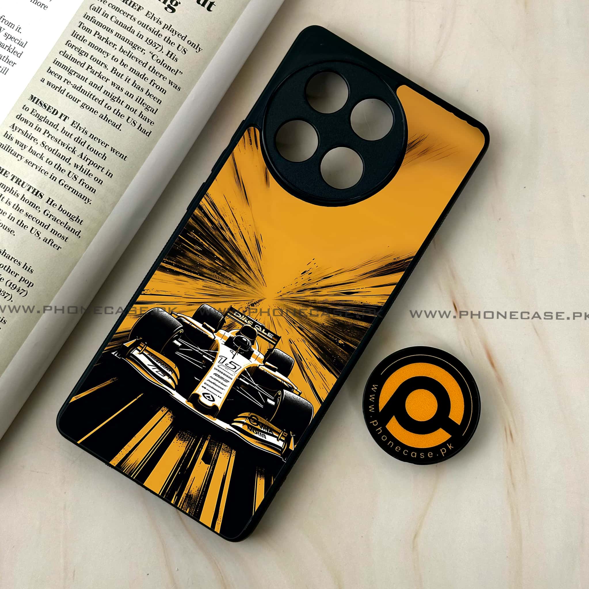 Tecno Camon 30s - Formula 1 Design - Premium Metal Printed soft Bumper shock Proof Case
