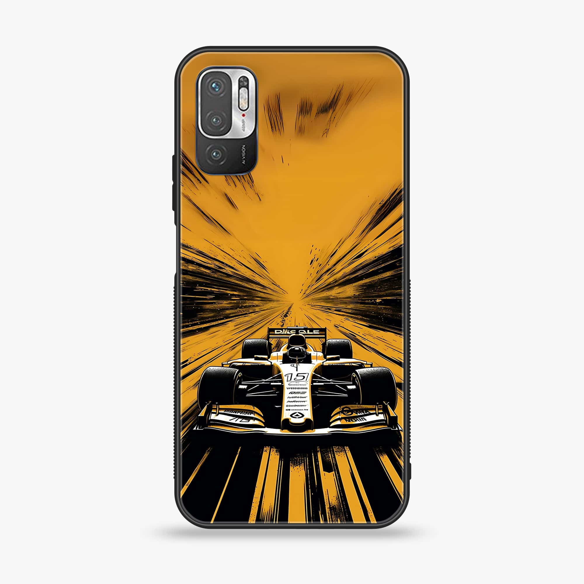 Xiaomi Redmi Note 10 5G - Formula 1 Design - Premium Printed Glass soft Bumper shock Proof Case