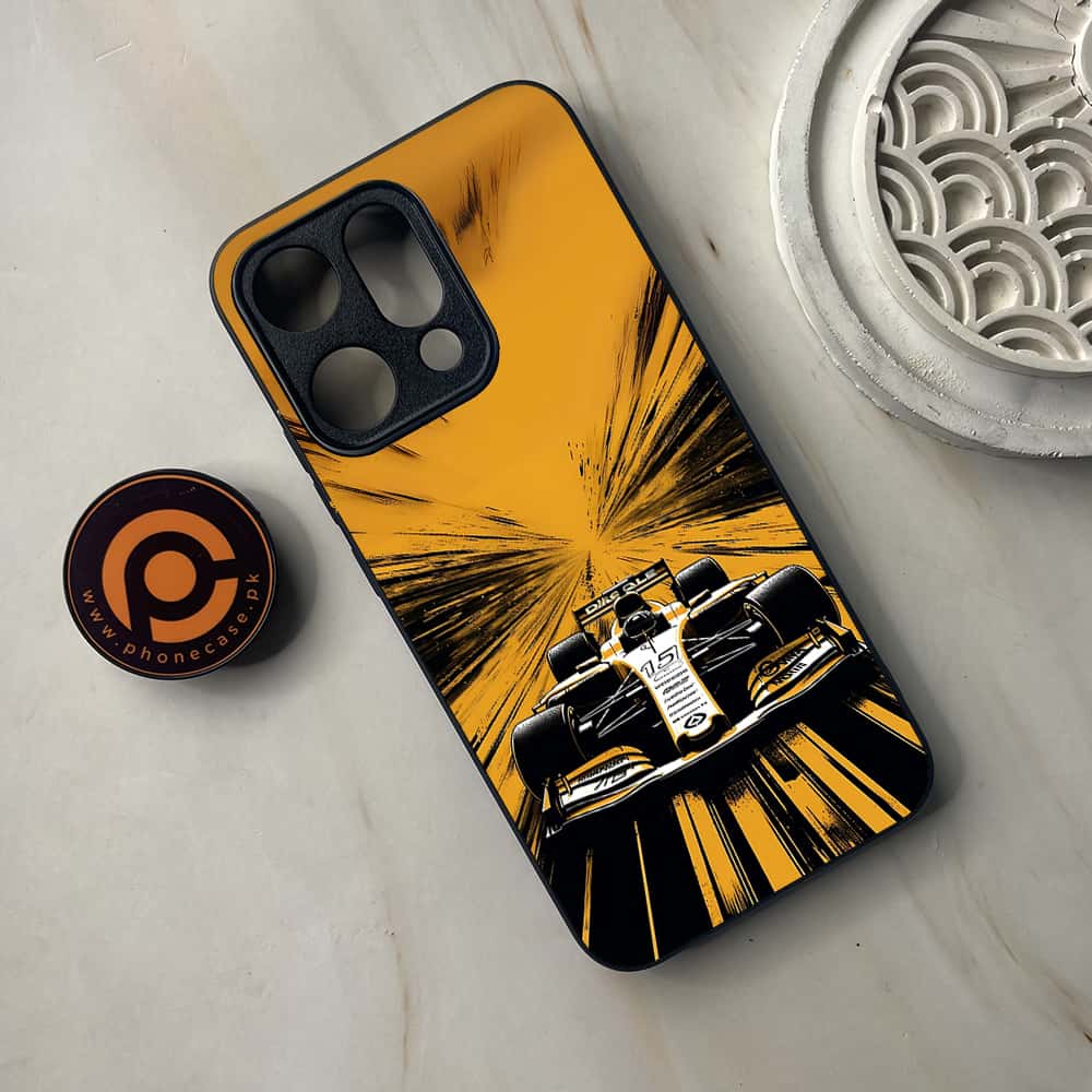 Oppo Reno 14 5G - Formula 1 Design Series - Premium Metal Printed soft Bumper shock Proof Case