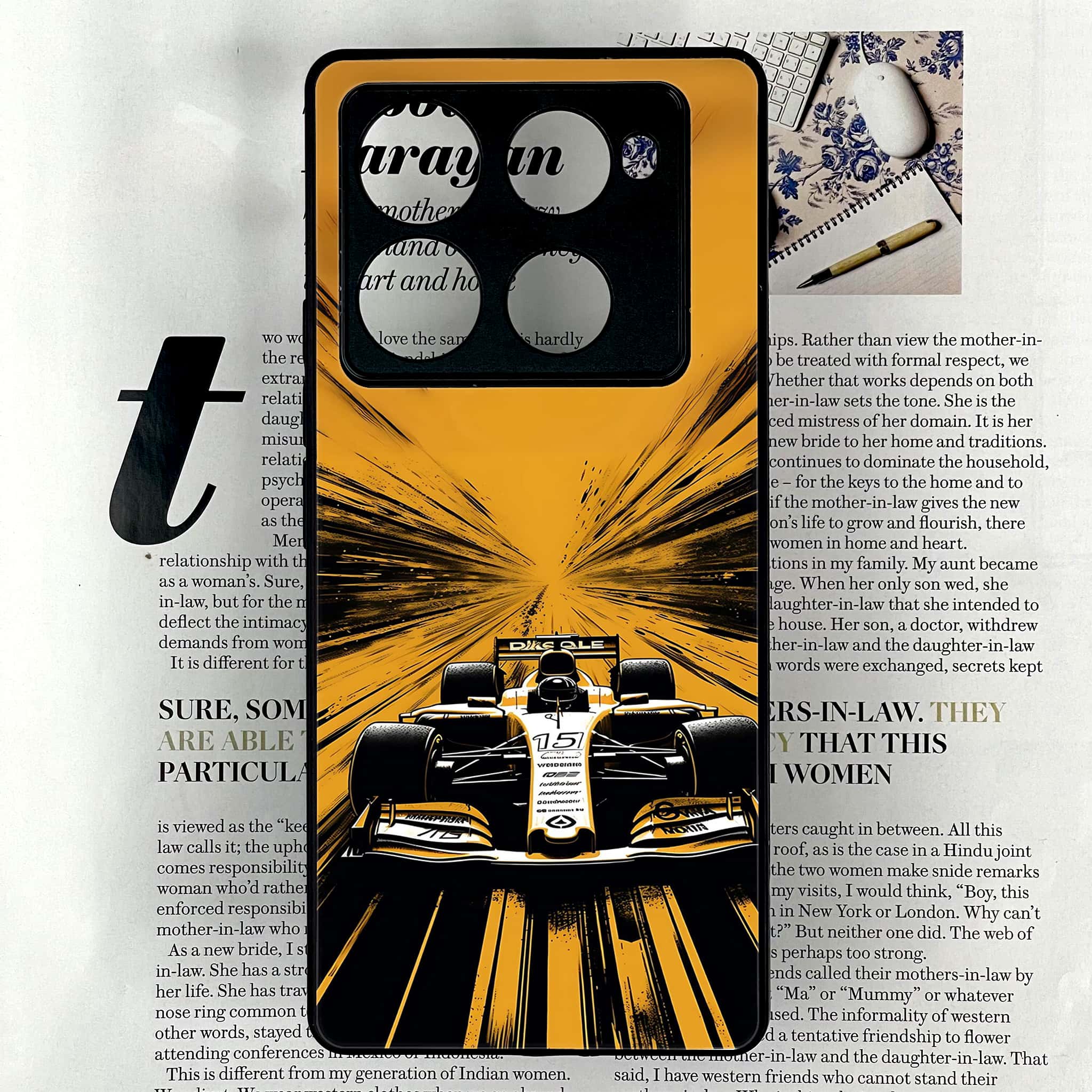 Infinix Note 40 Pro Plus - Formula 1 Design Series - Premium Metal Printed soft Bumper shock Proof Case