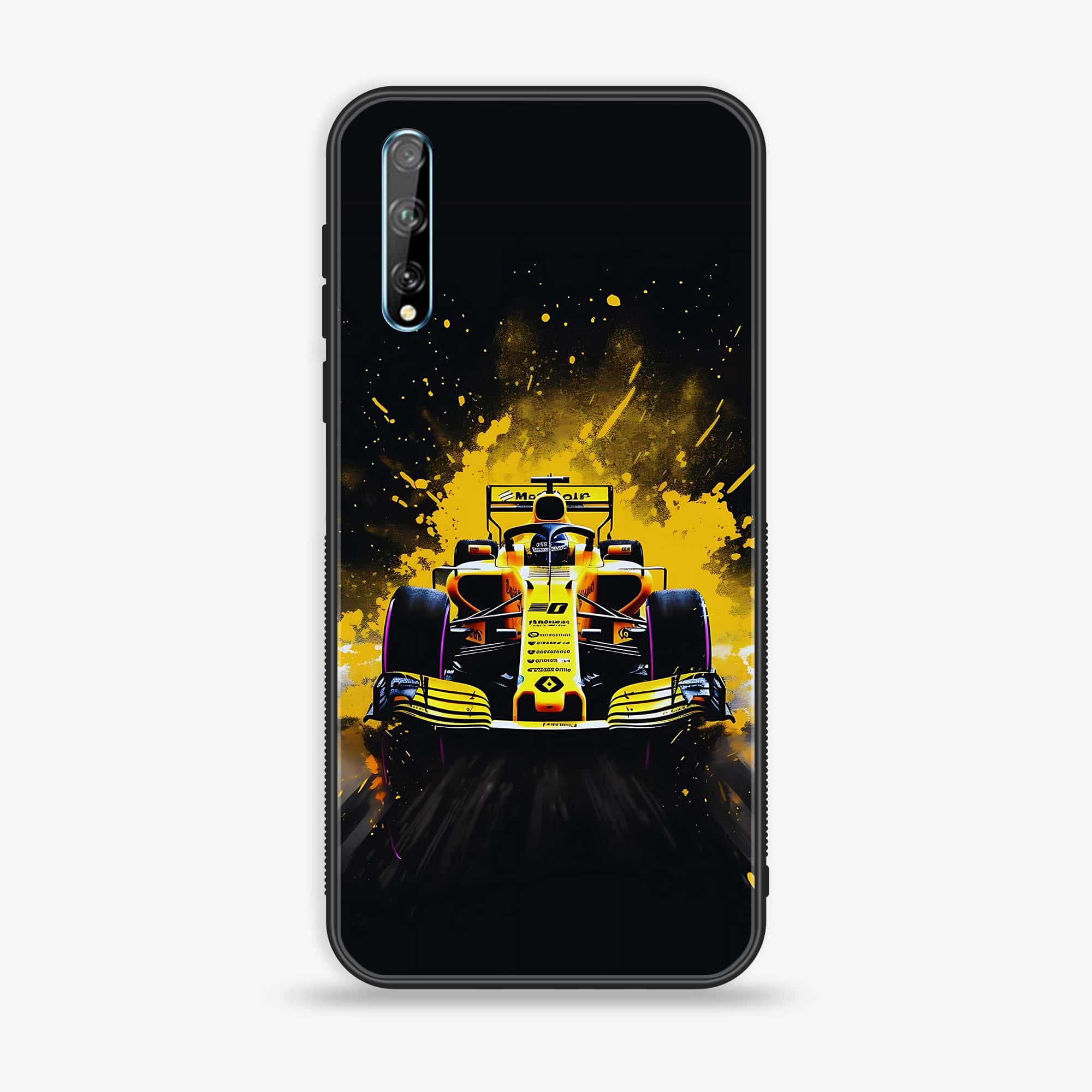 Huawei Y8p - Formula 1 Design Series - Premium Printed Glass soft Bumper shock Proof Case