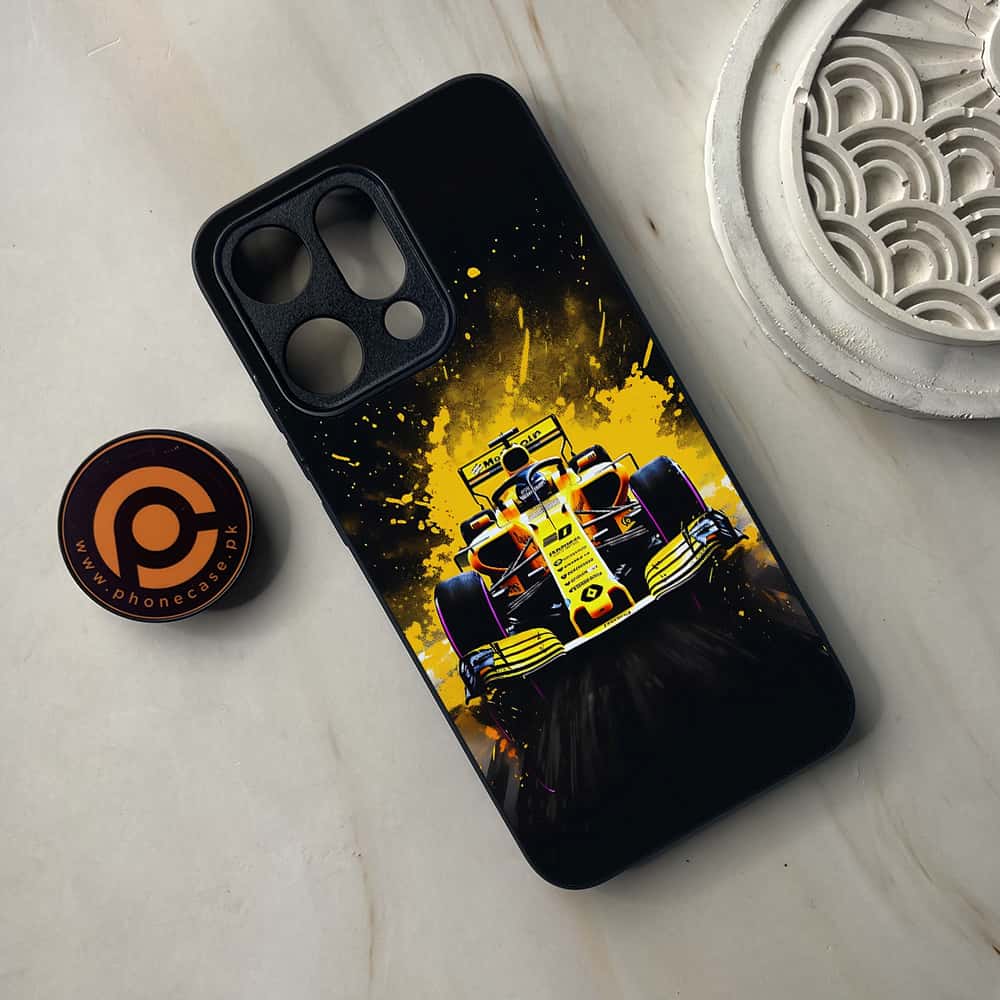 Oppo Reno 14 5G - Formula 1 Design Series - Premium Metal Printed soft Bumper shock Proof Case