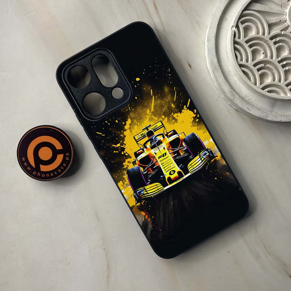 Oppo Reno 14 5G - Formula 1 Design Design 4  - Premium Metal Printed soft Bumper shock Proof Case CS-37492